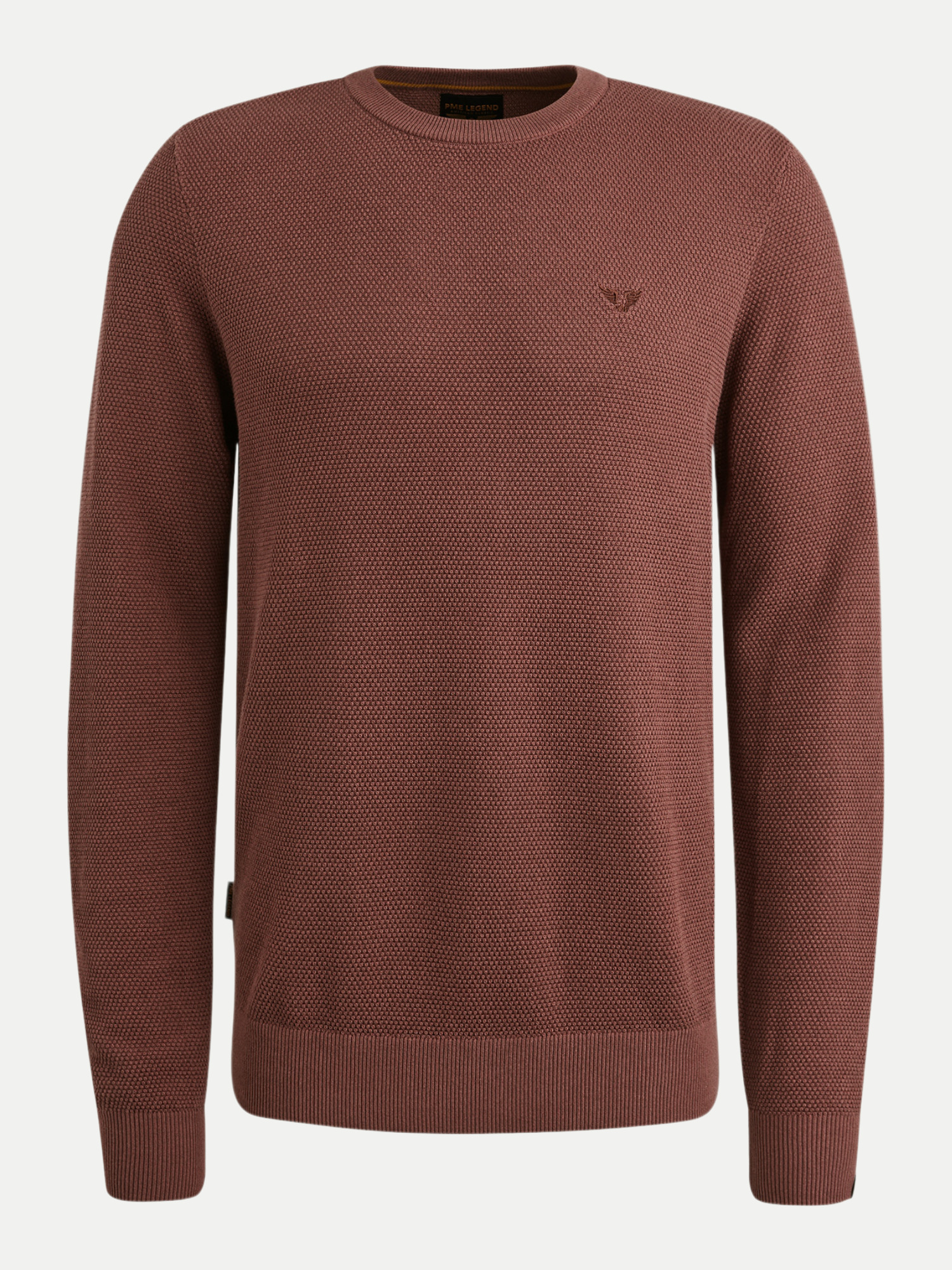 Pullover mit Struktur Braun XXXL