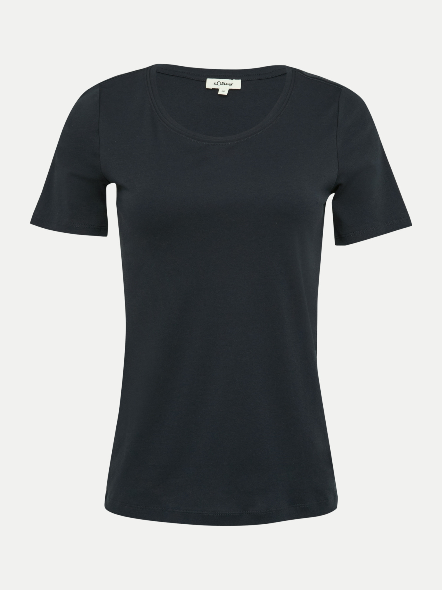 RED LABEL Basic T-Shirt mit Rundhalsausschnitt Schwarz 38