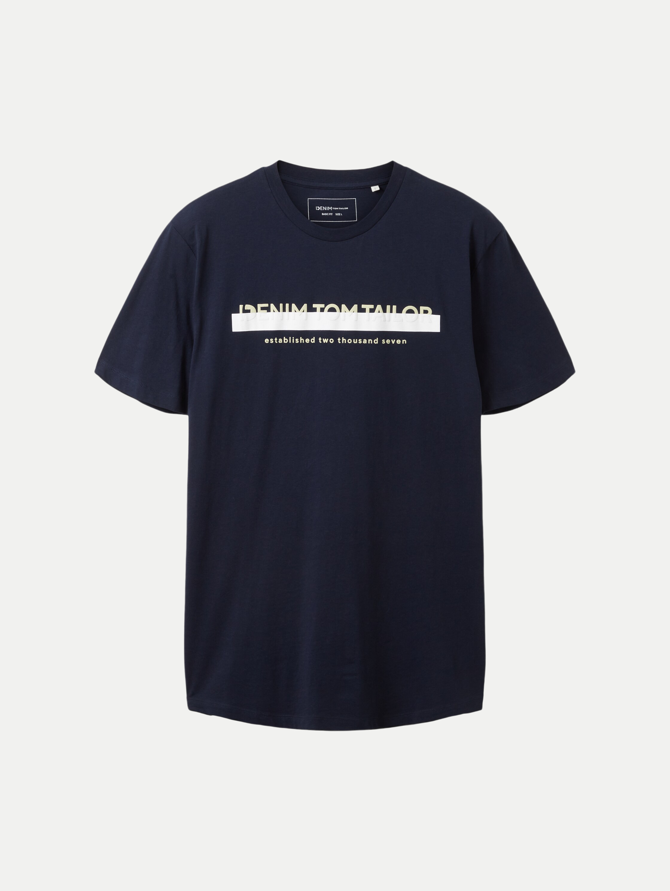 T-Shirt mit Logoprint Blau M