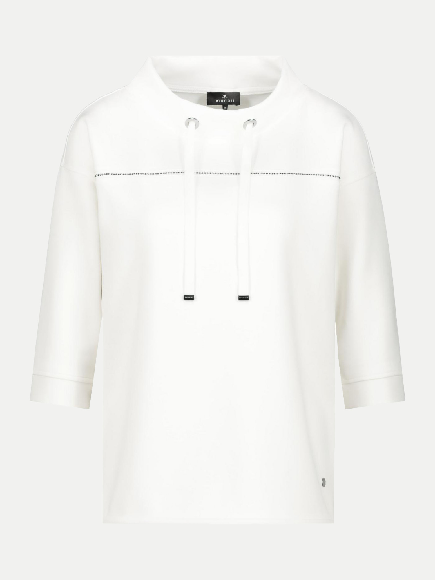 Sweatshirt mit Strasssteinen | 102-off-white | 38 | 407497-102-38