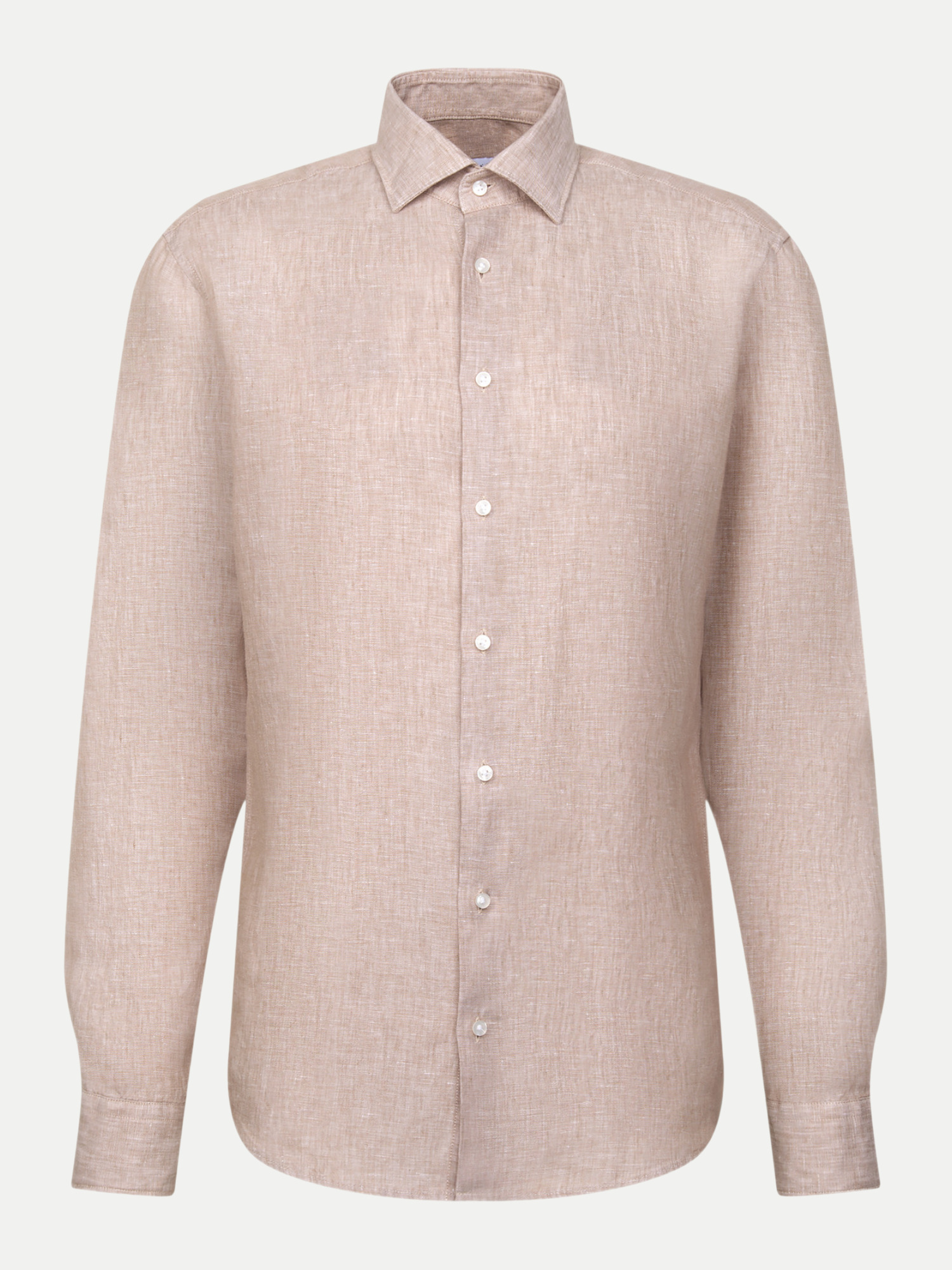 Leinenhemd mit Kentkragen Beige 44