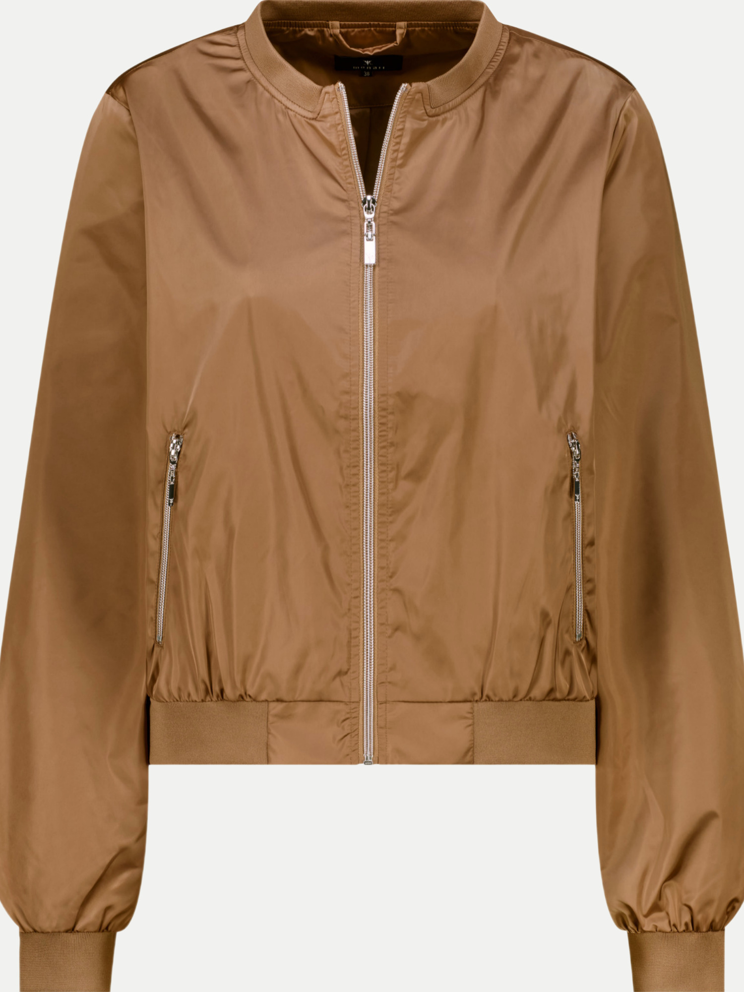 Blouson-Jacke aus Satin Braun 38