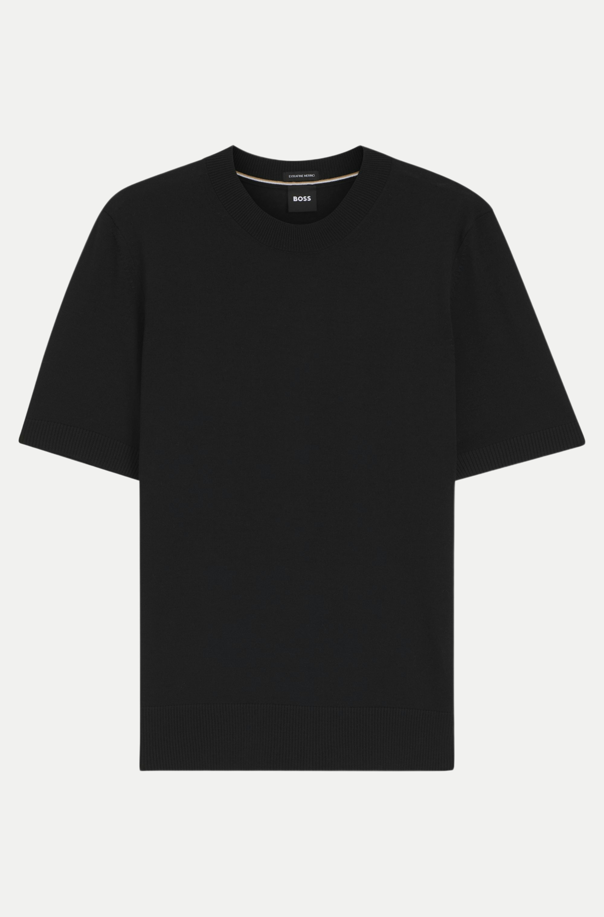 Black Kurzarm-Pullover Schwarz M