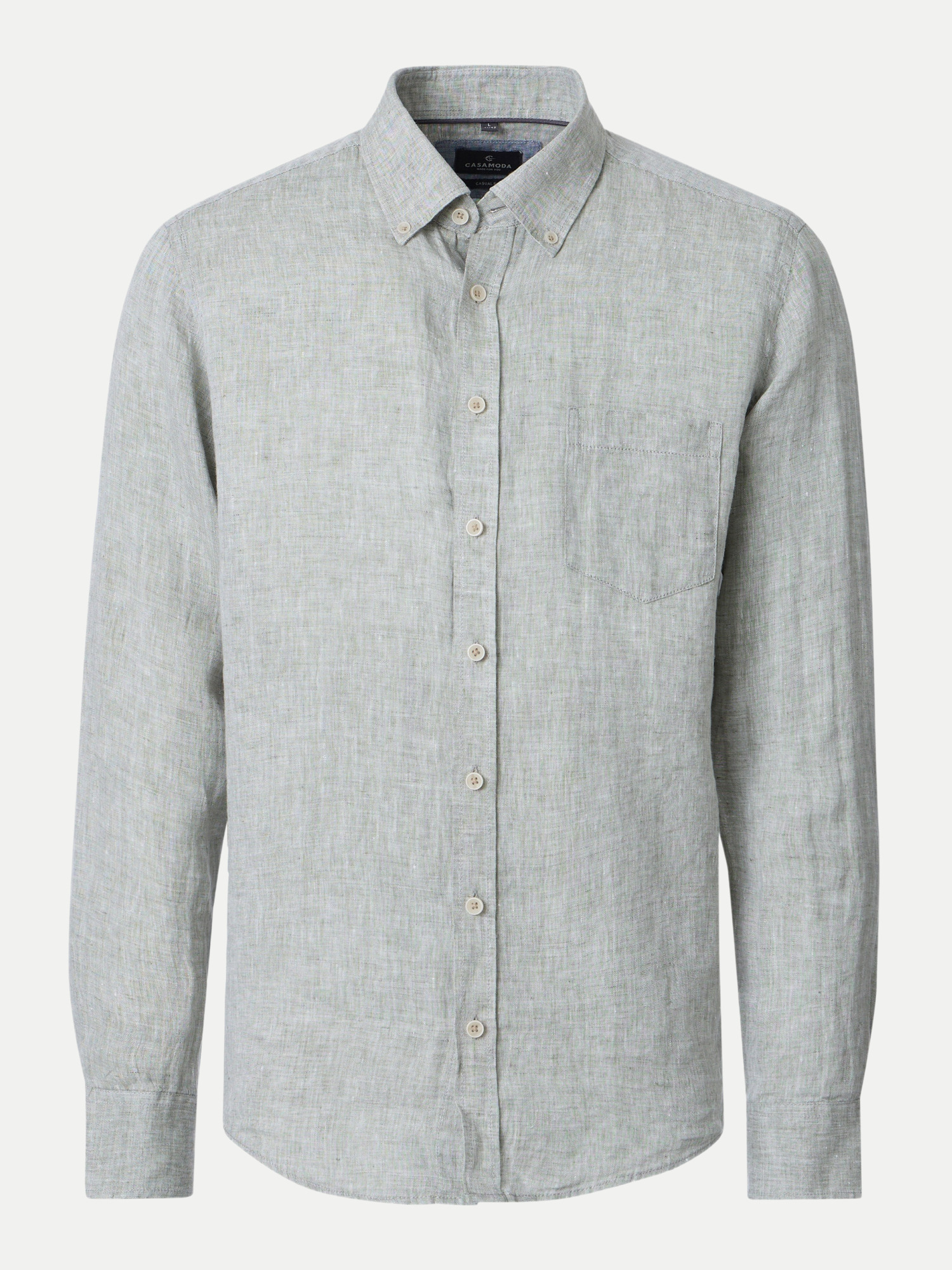 Hemd mit Button-Down Kragen Grau L