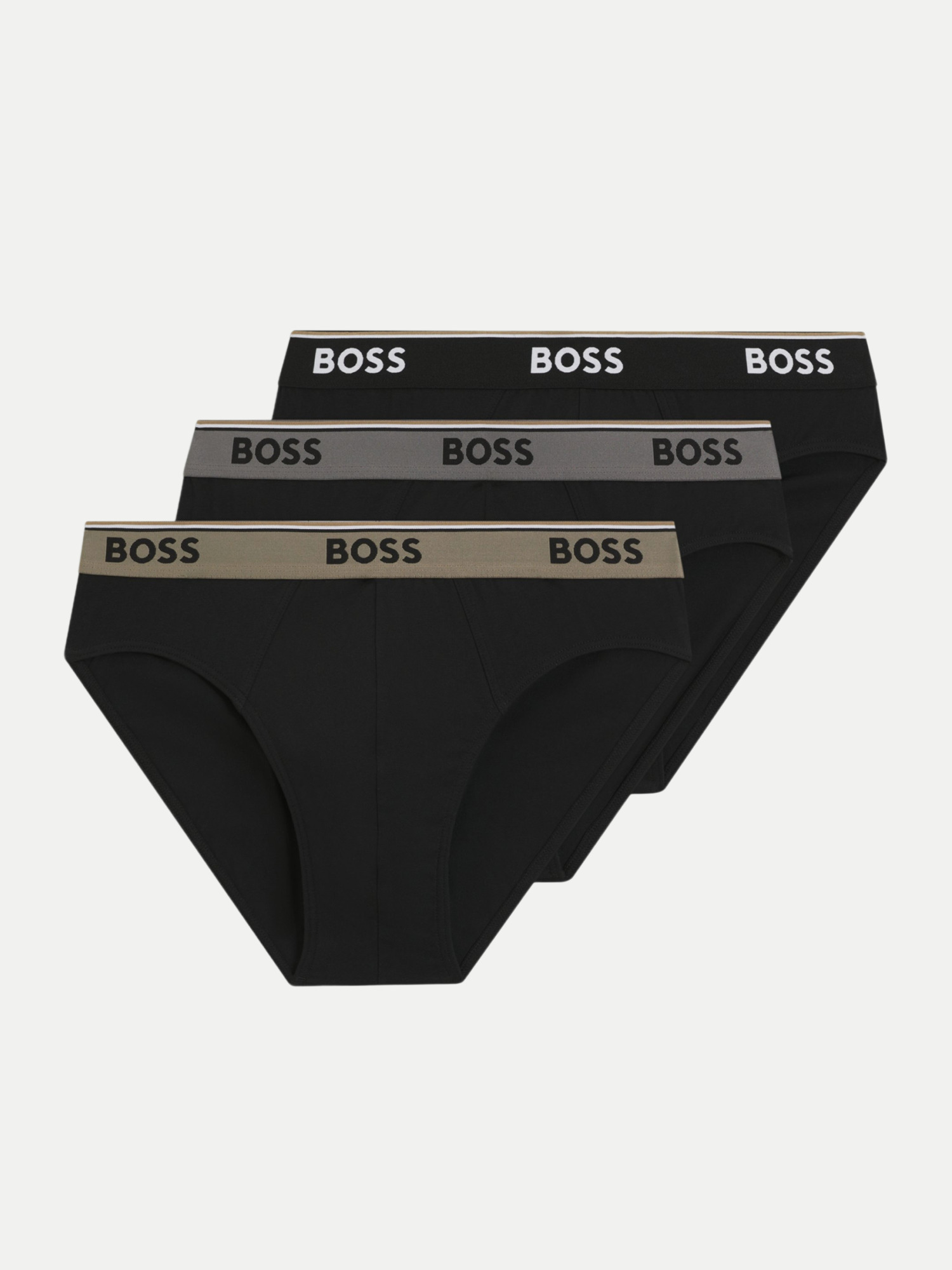 Black 3er-Pack Slips Power Schwarz L