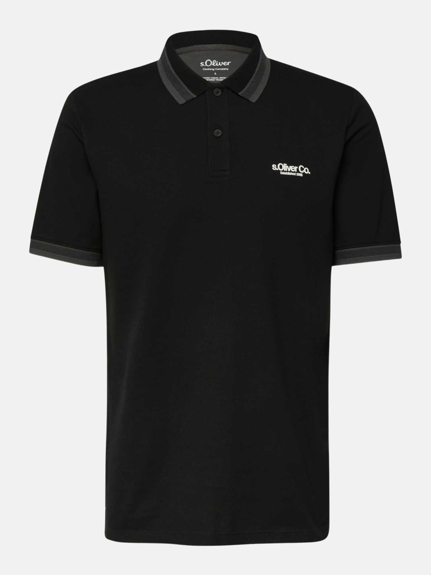 RED LABEL Regular-Fit Poloshirt Schwarz L
