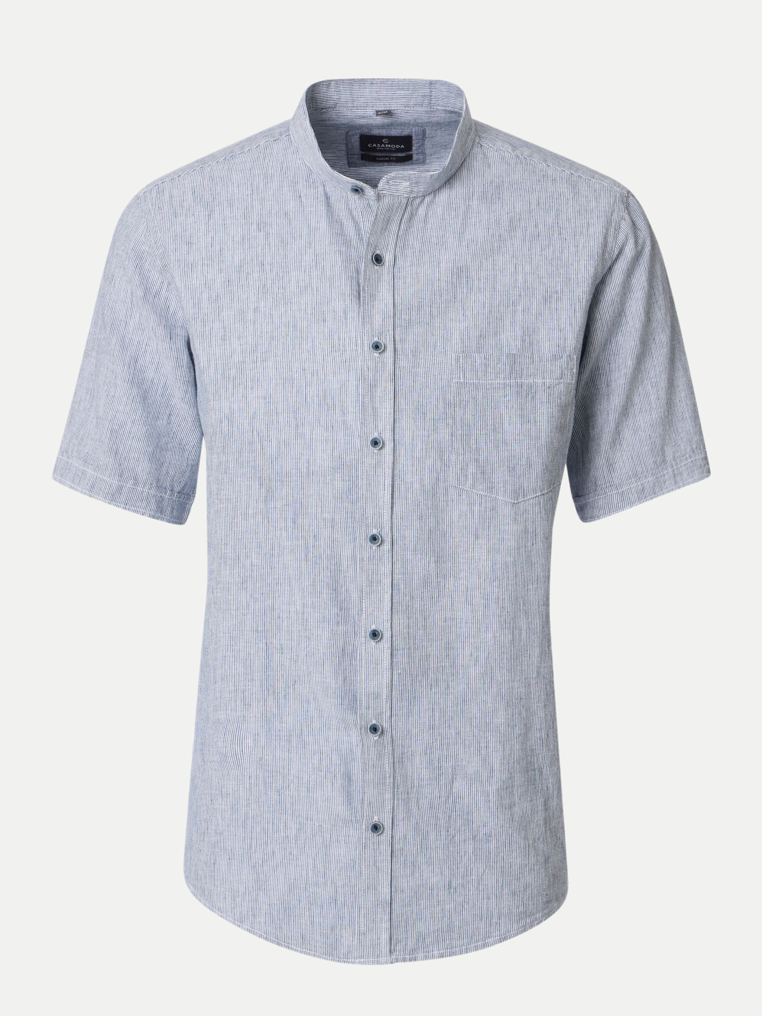 Casamoda Hemd aus Leinen-Mix Blau L