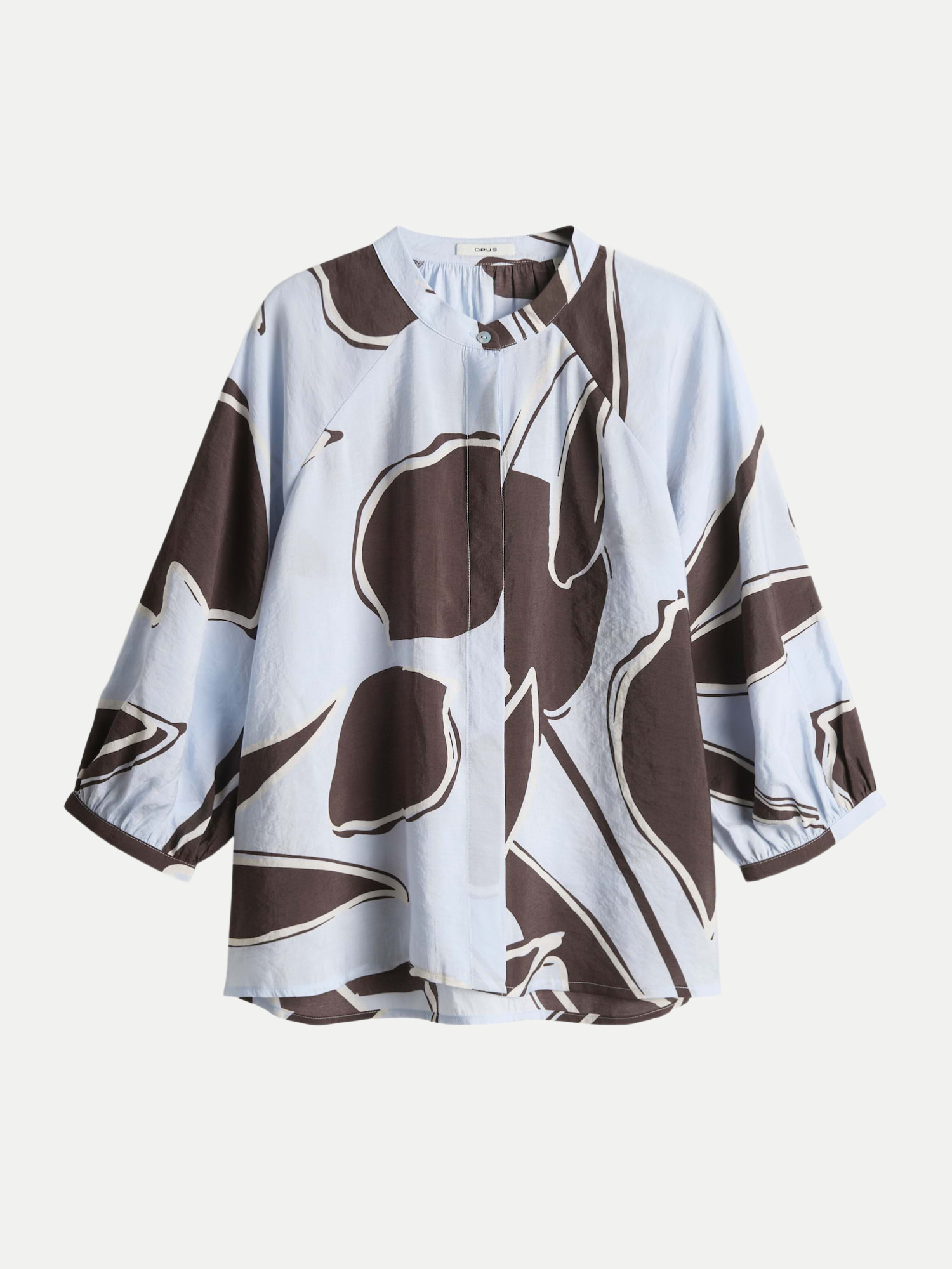 Tunika Bluse Faloom mit Alloverprint Blau 40