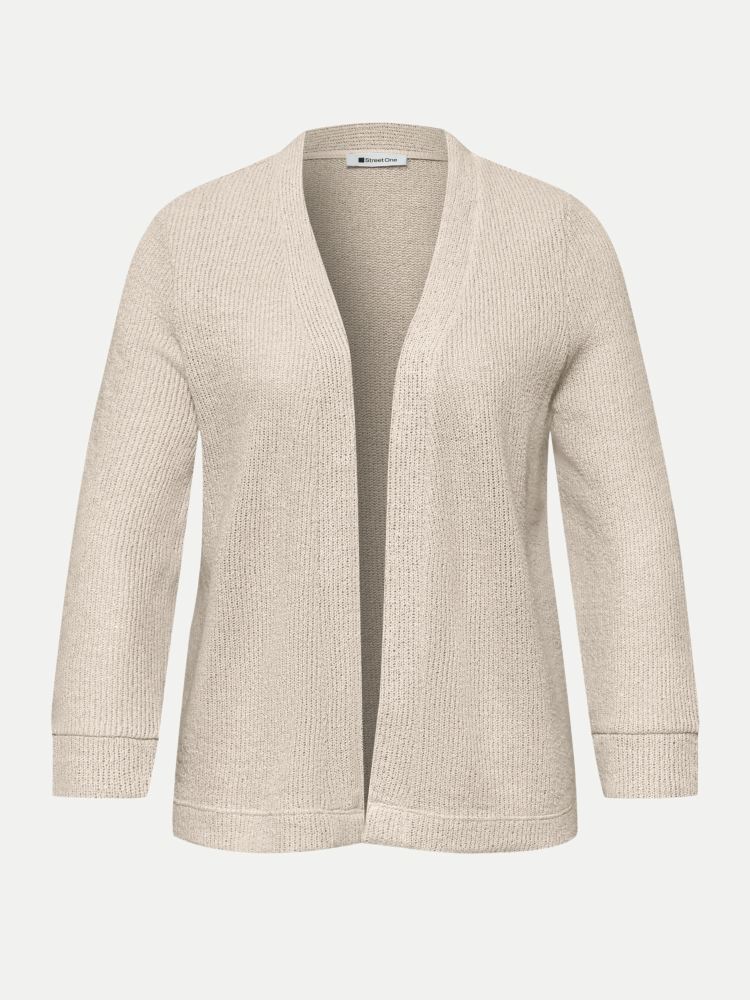 Offene Strickjacke Beige 36