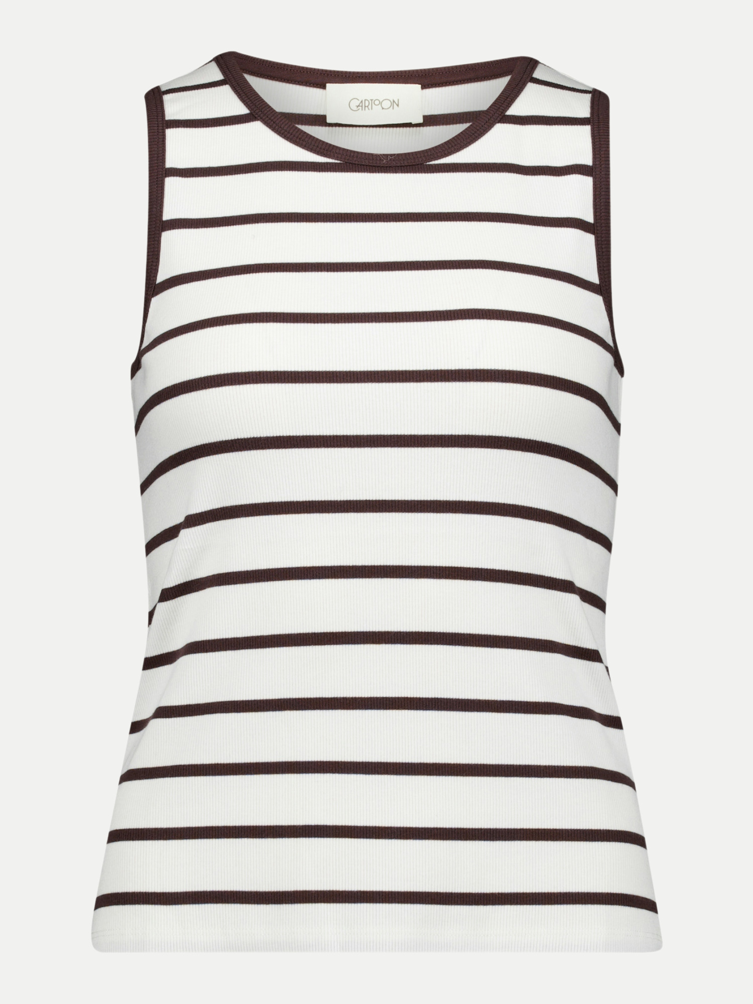Cartoon Top Gestreift Weiß 38