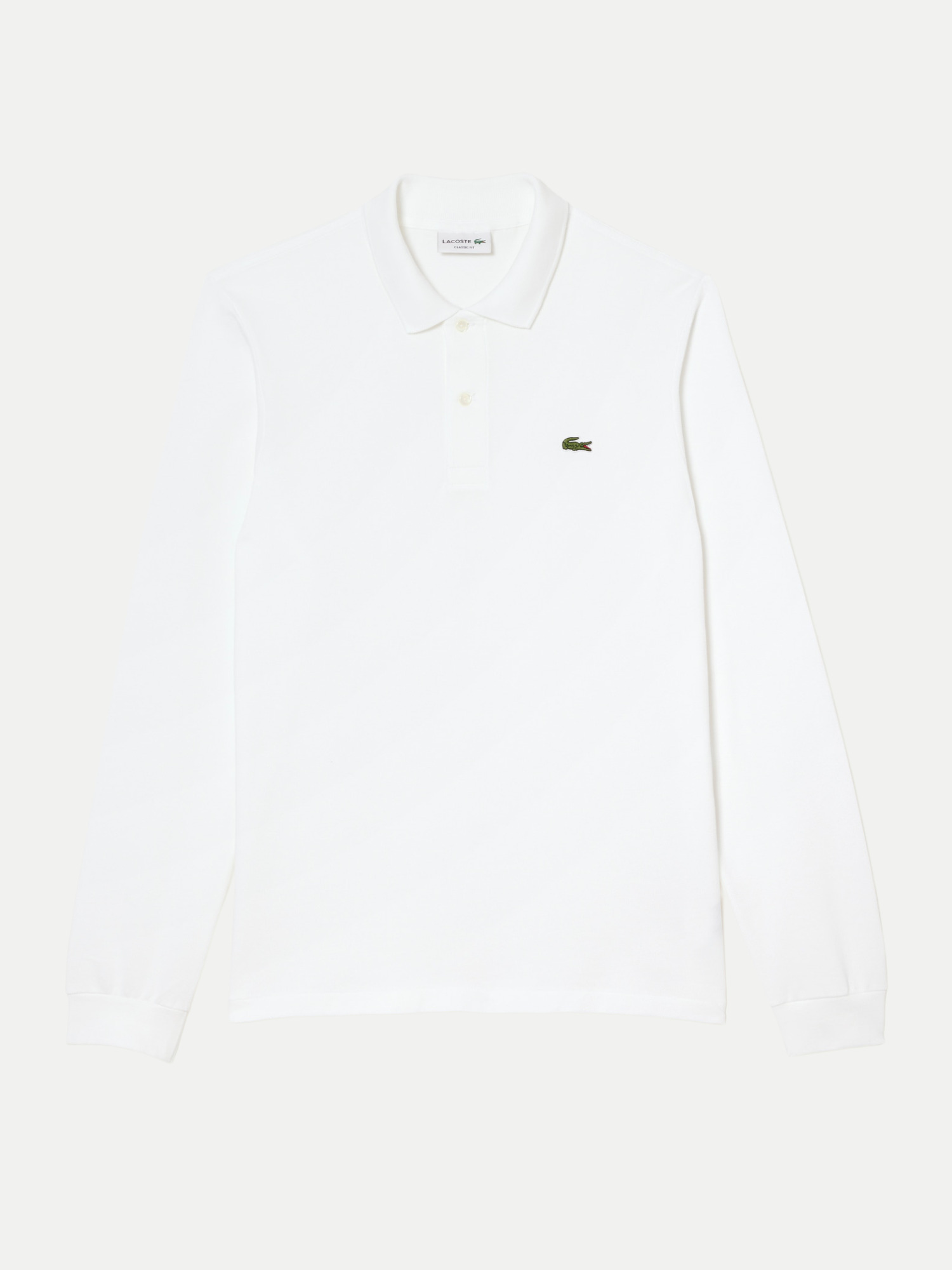 Lacoste Langarm Poloshirt Weiß M