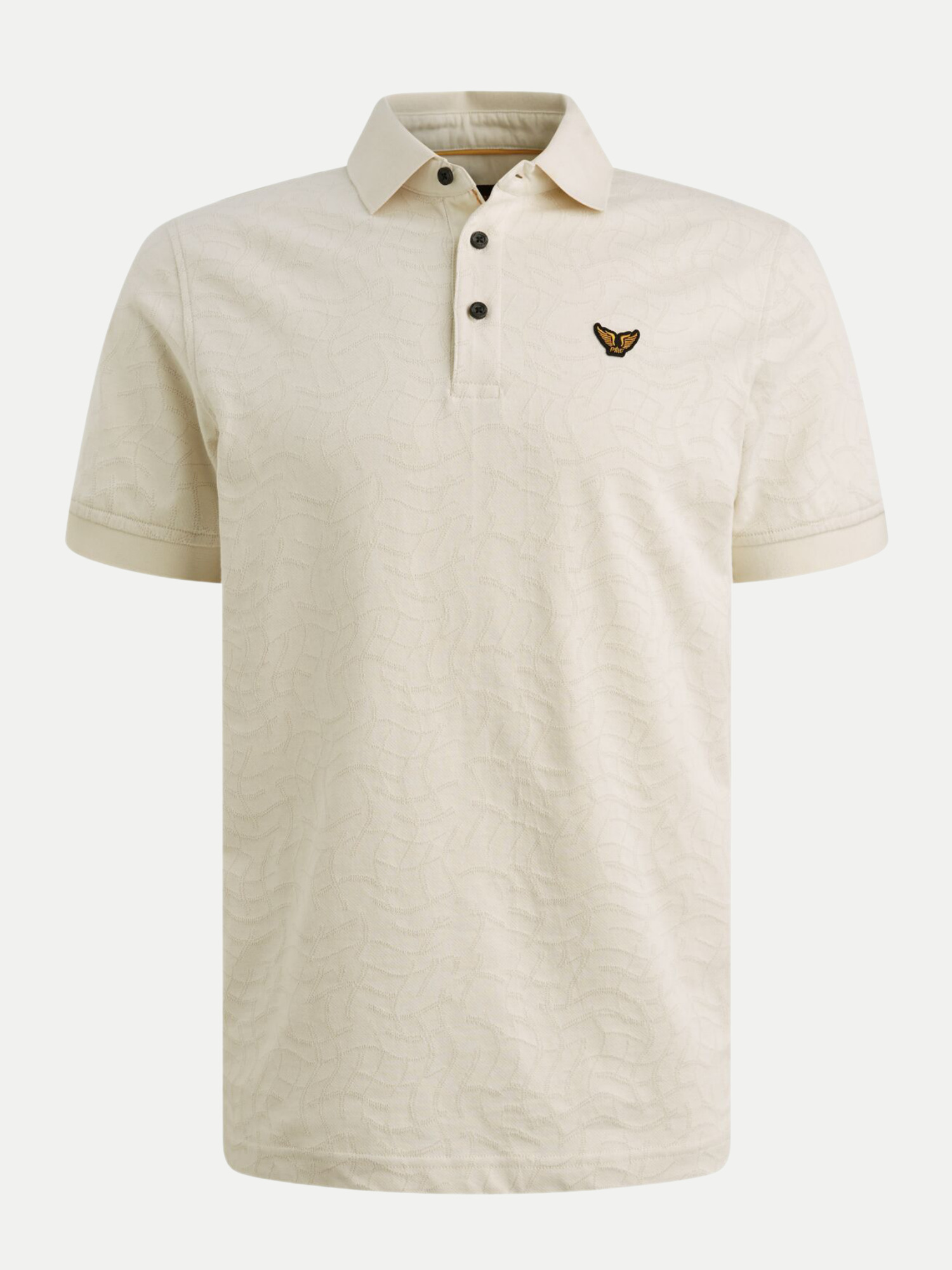 Poloshirt mit Jacquardmuster Beige M
