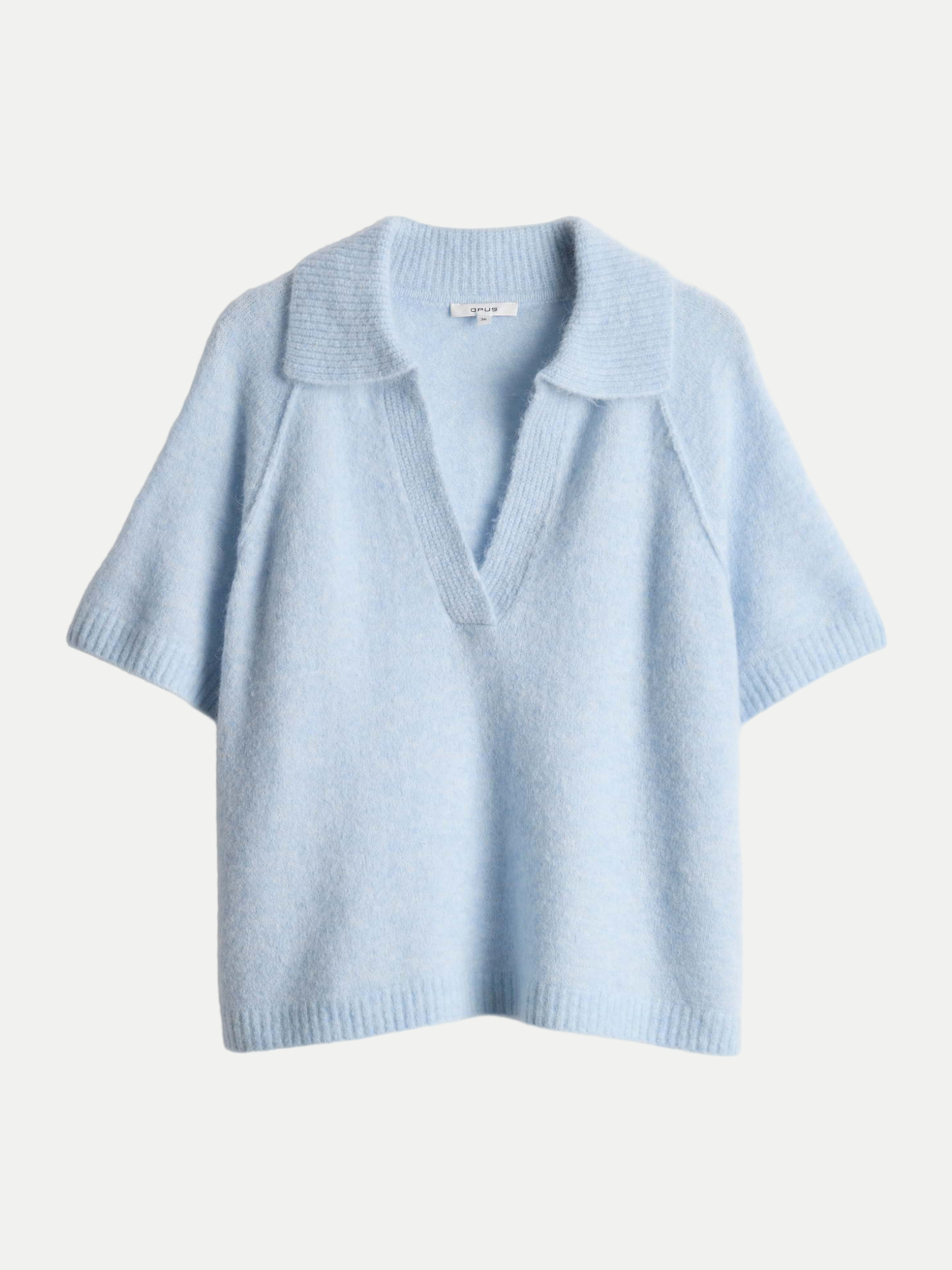 Strickshirt Pathena im Polo Stil Blau 38