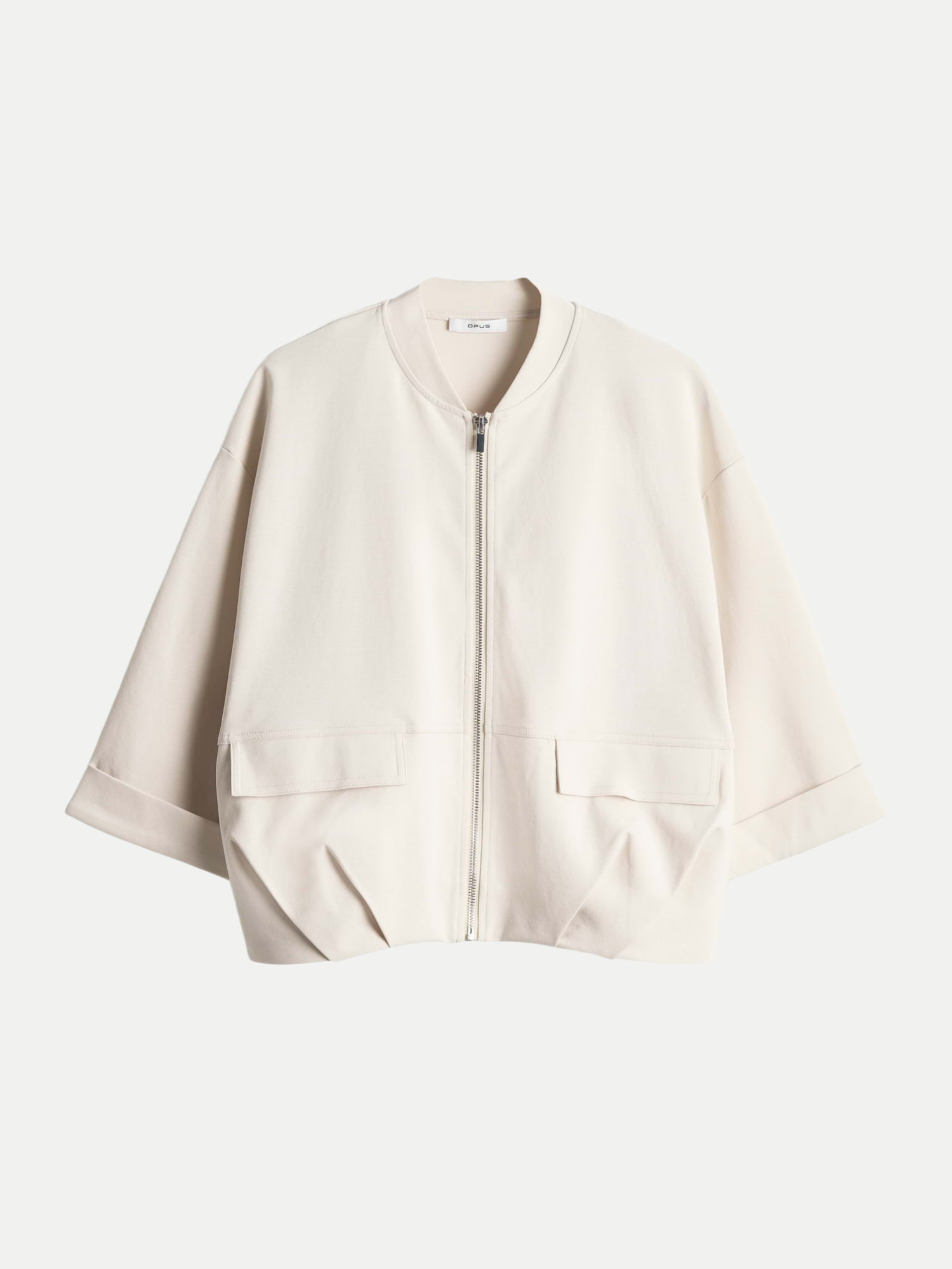 Sweatjacke Goros im Blouson Stil Weiß 38