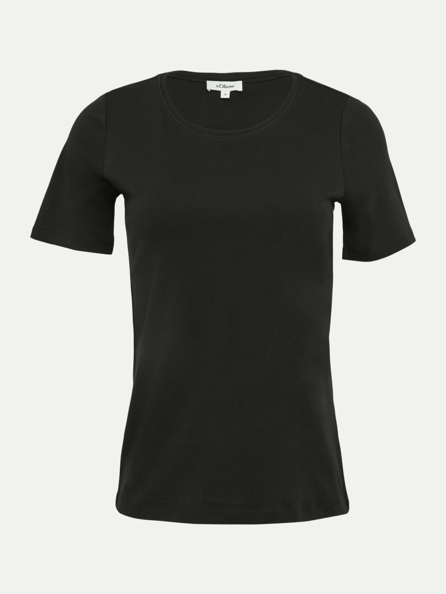 RED LABEL Basic T-Shirt mit Rundhalsausschnitt Schwarz 40