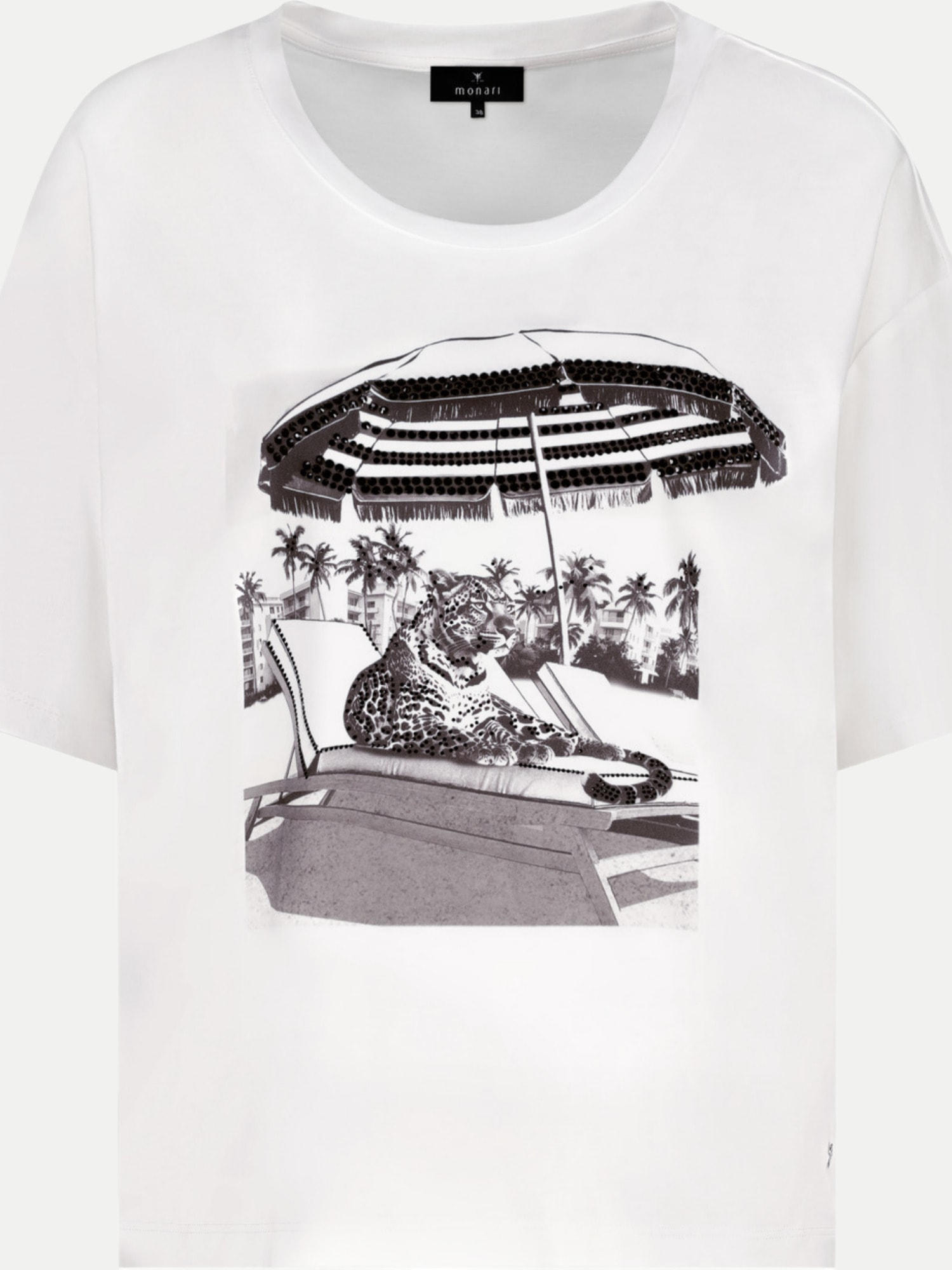 T-Shirt mit Foto-Print Weiß 40