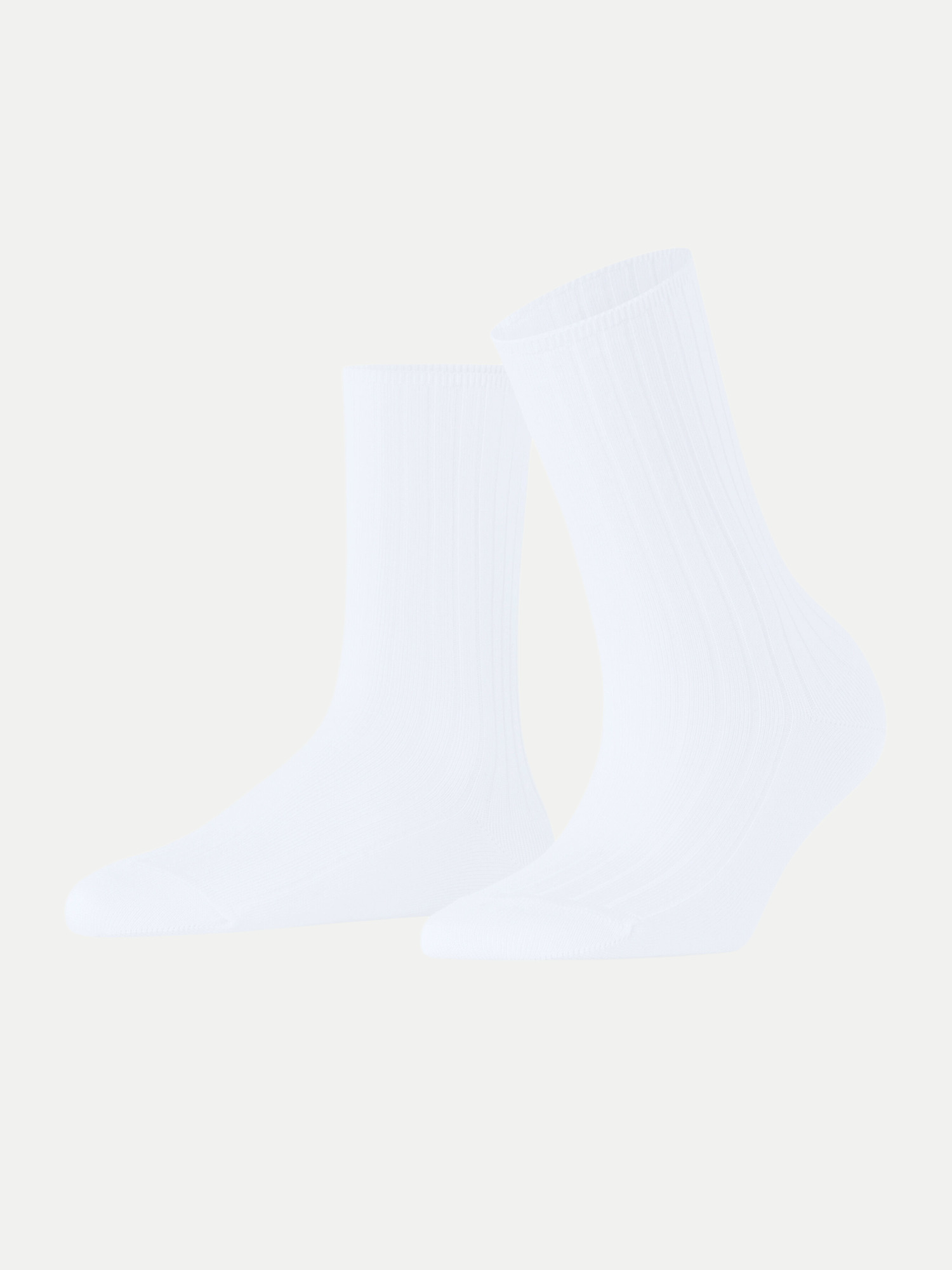 Stricksocken Cotton Rib Weiß 35-38