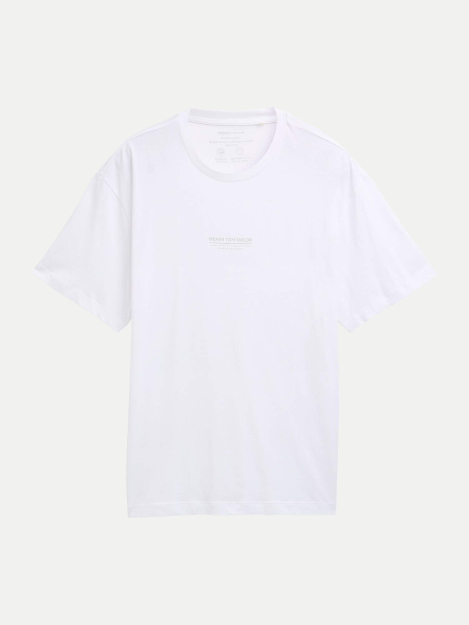 T-Shirt mit Print Weiß L