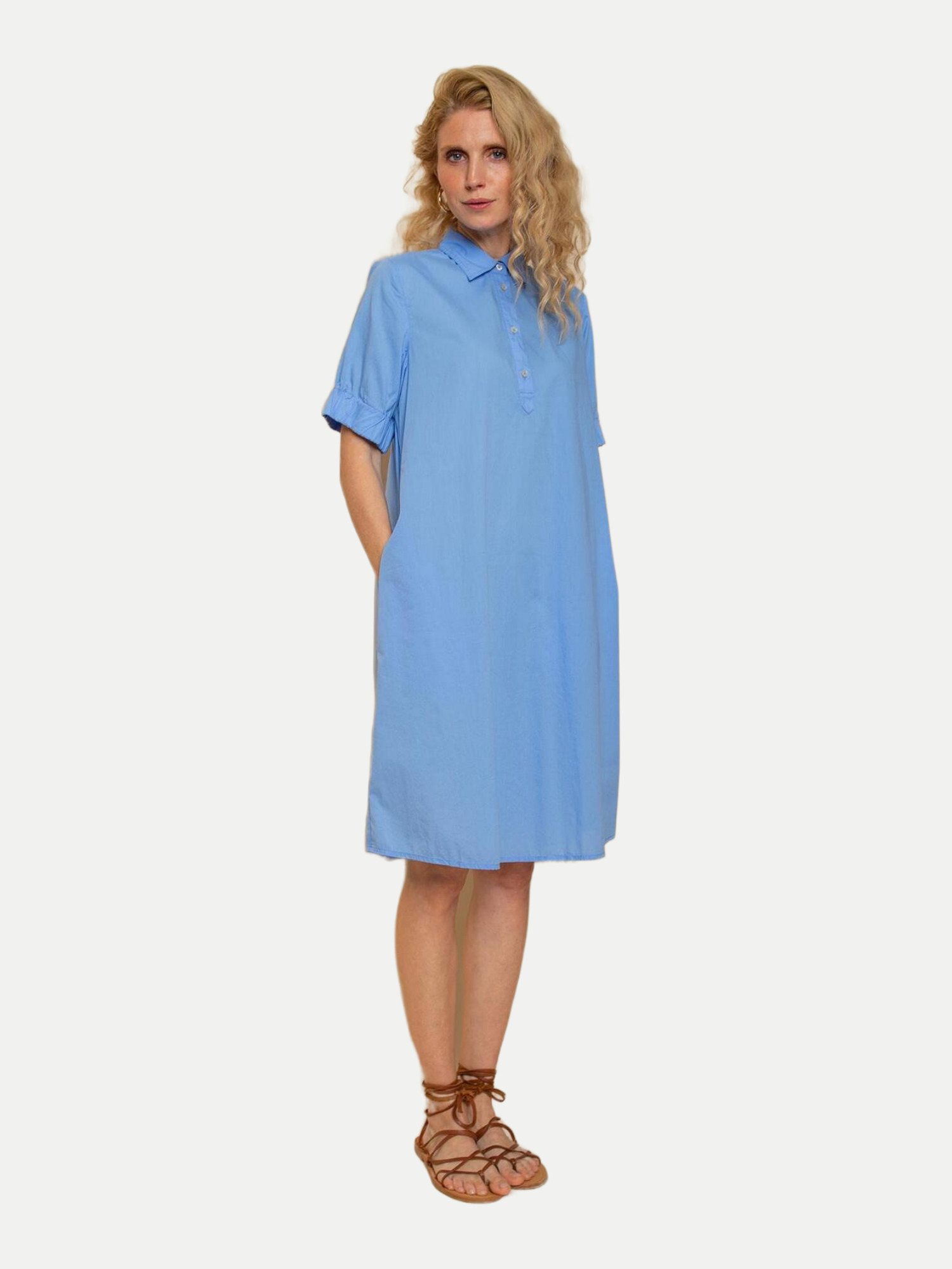 Hemdblusenkleid Blau 44