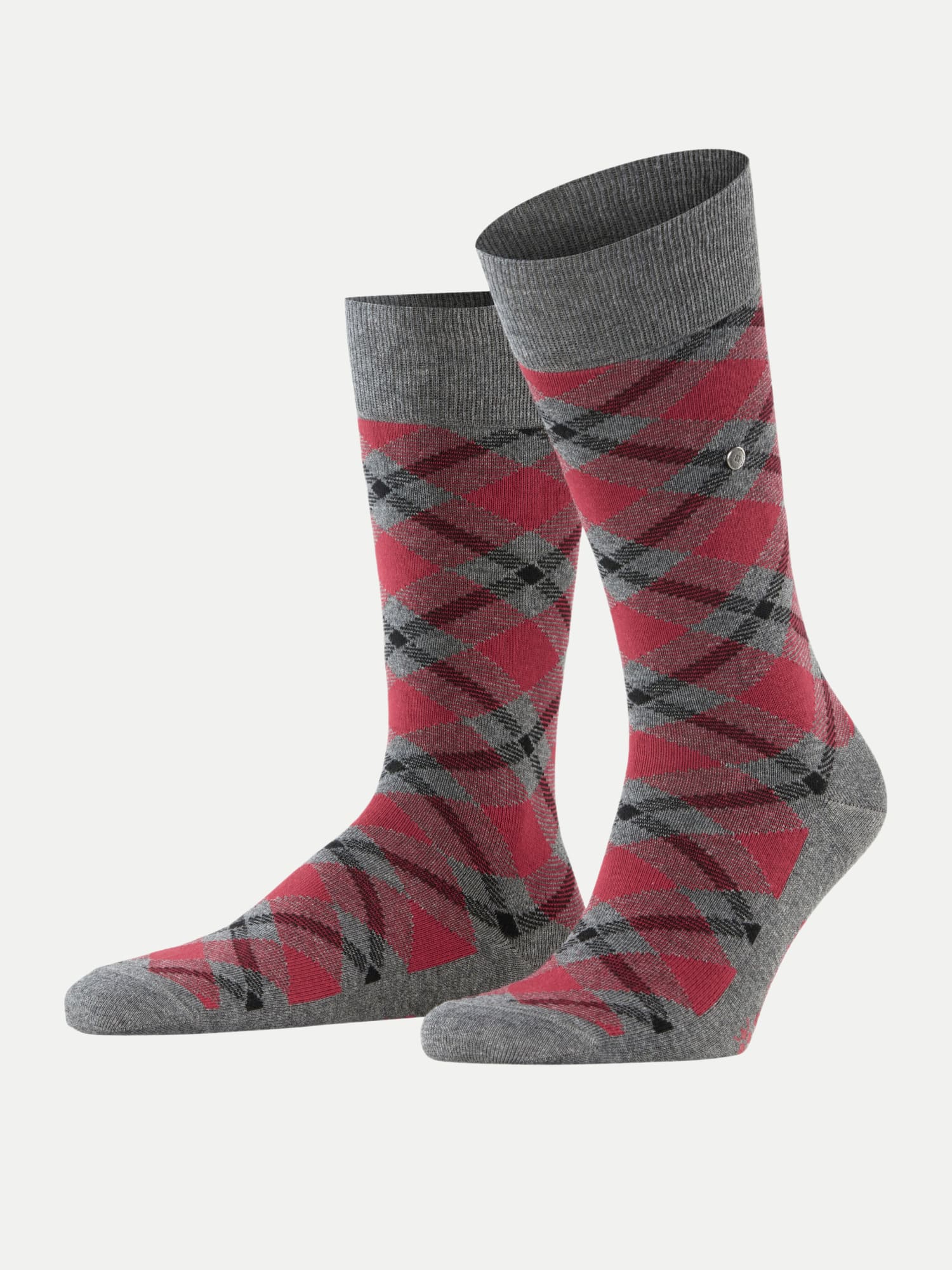Burlington Socken Tartan Grau 40-46