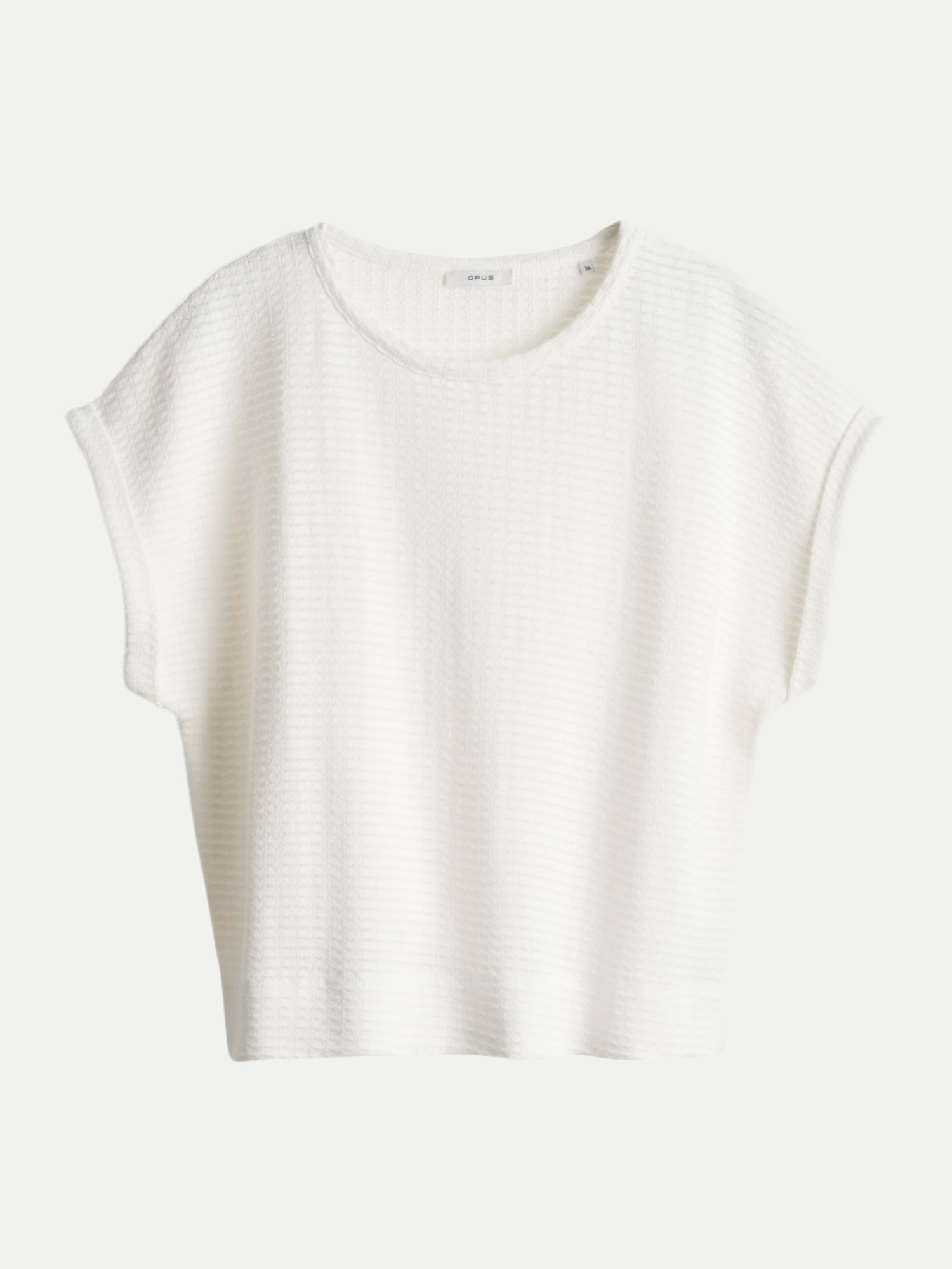 Jerseyshirt Sishell in Wabenstrickmuster Weiß 36