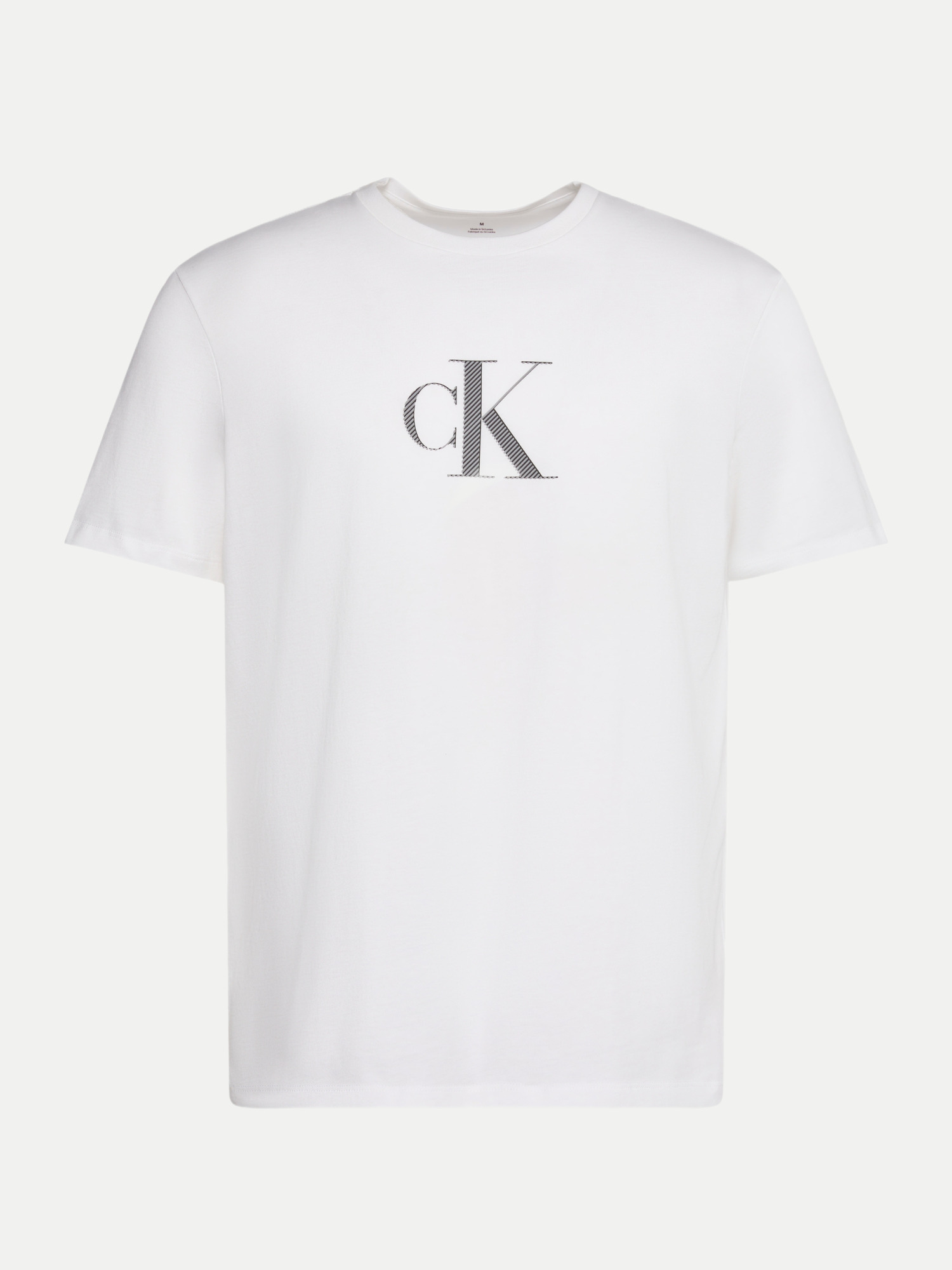 T-Shirt mit Monogramm Weiß M
