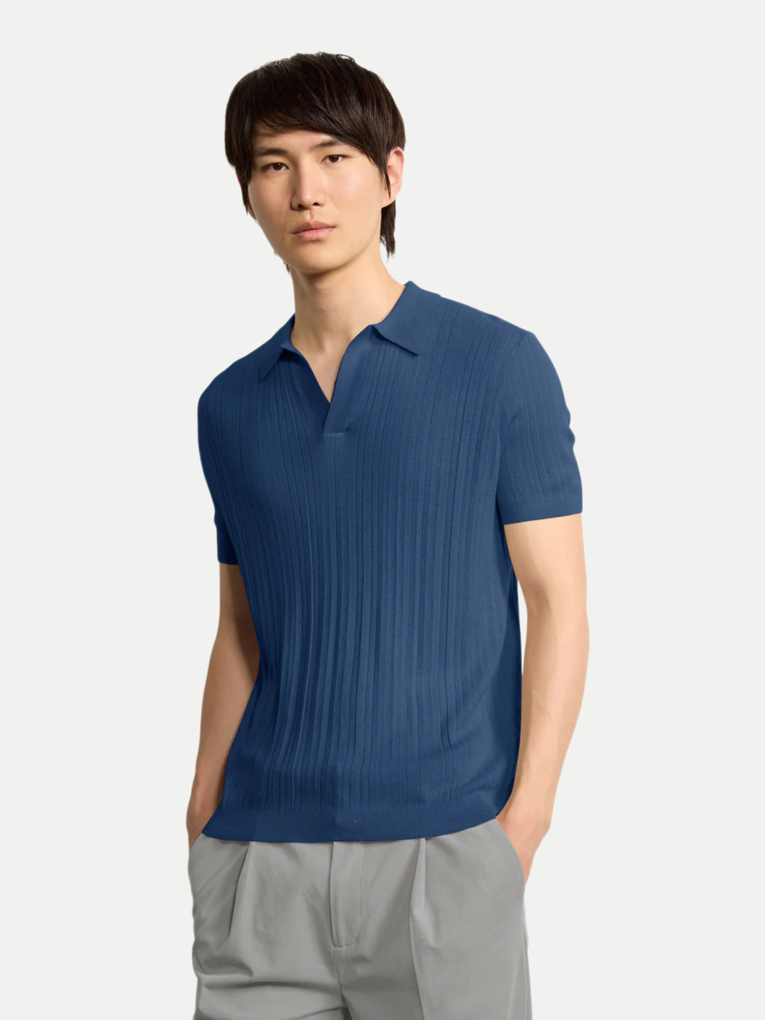 Strickpolo Bortiso Blau L