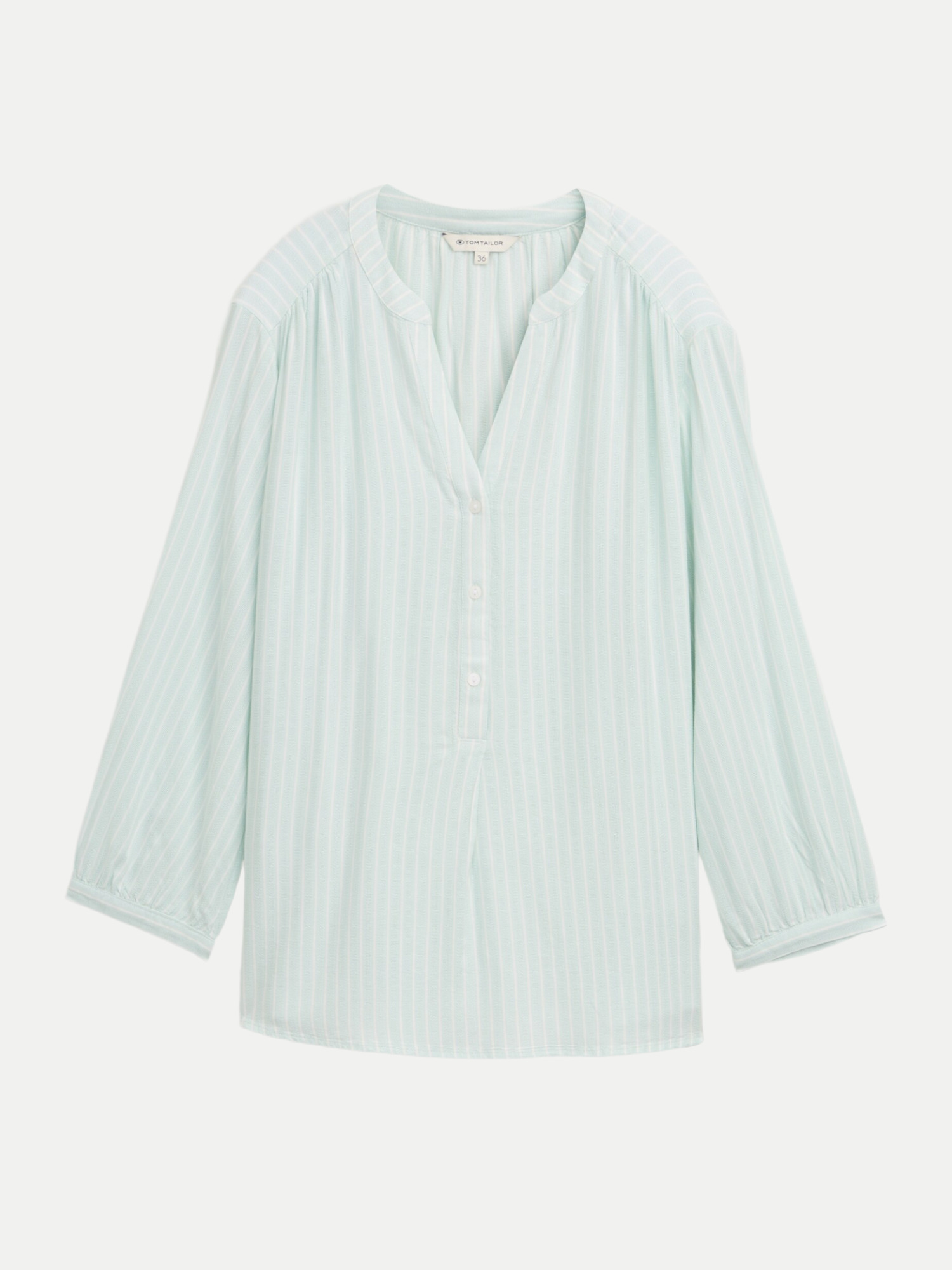 Bluse mit Streifenmuster Weiß 44