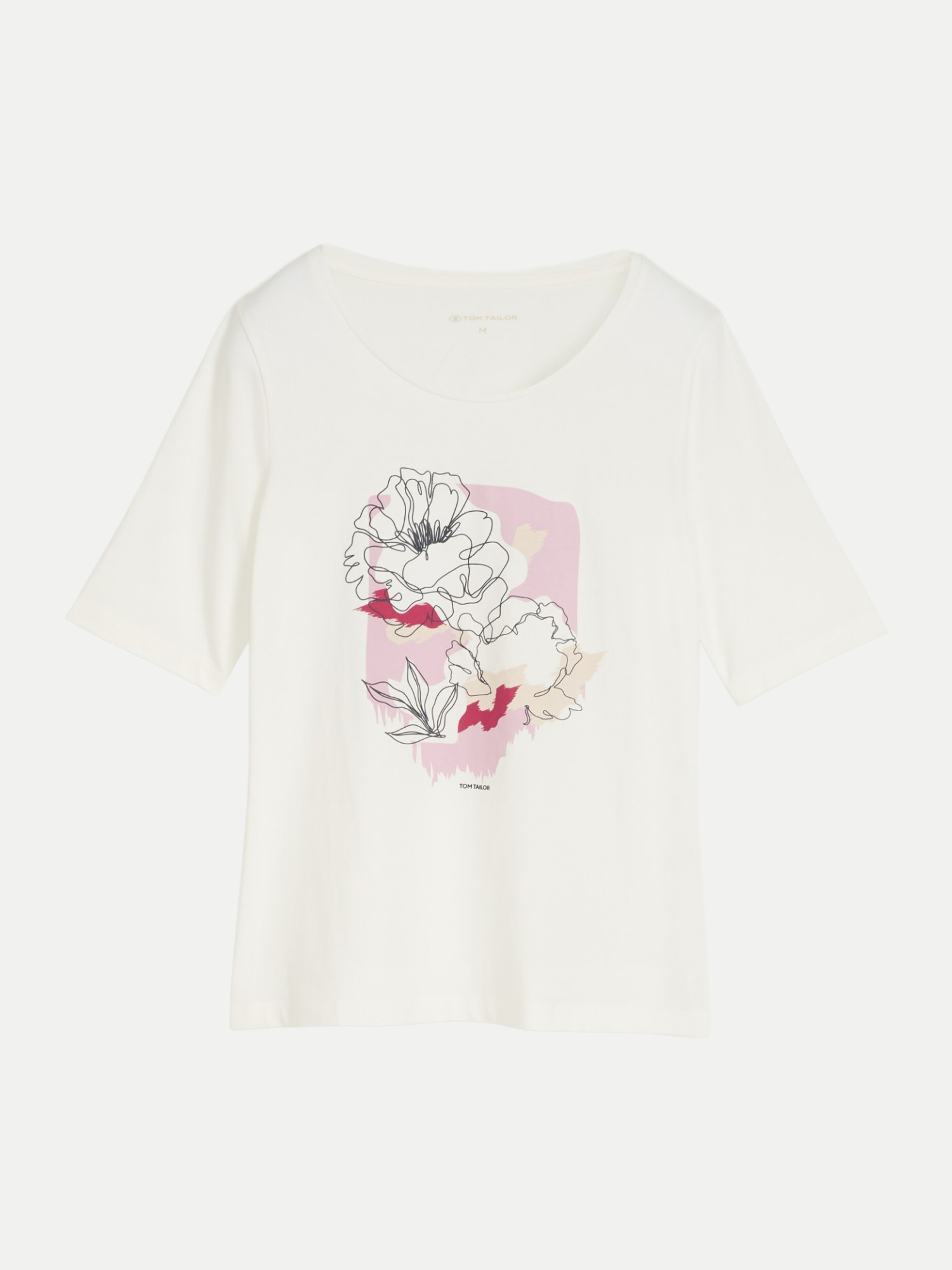 T-Shirt mit Print Weiß M