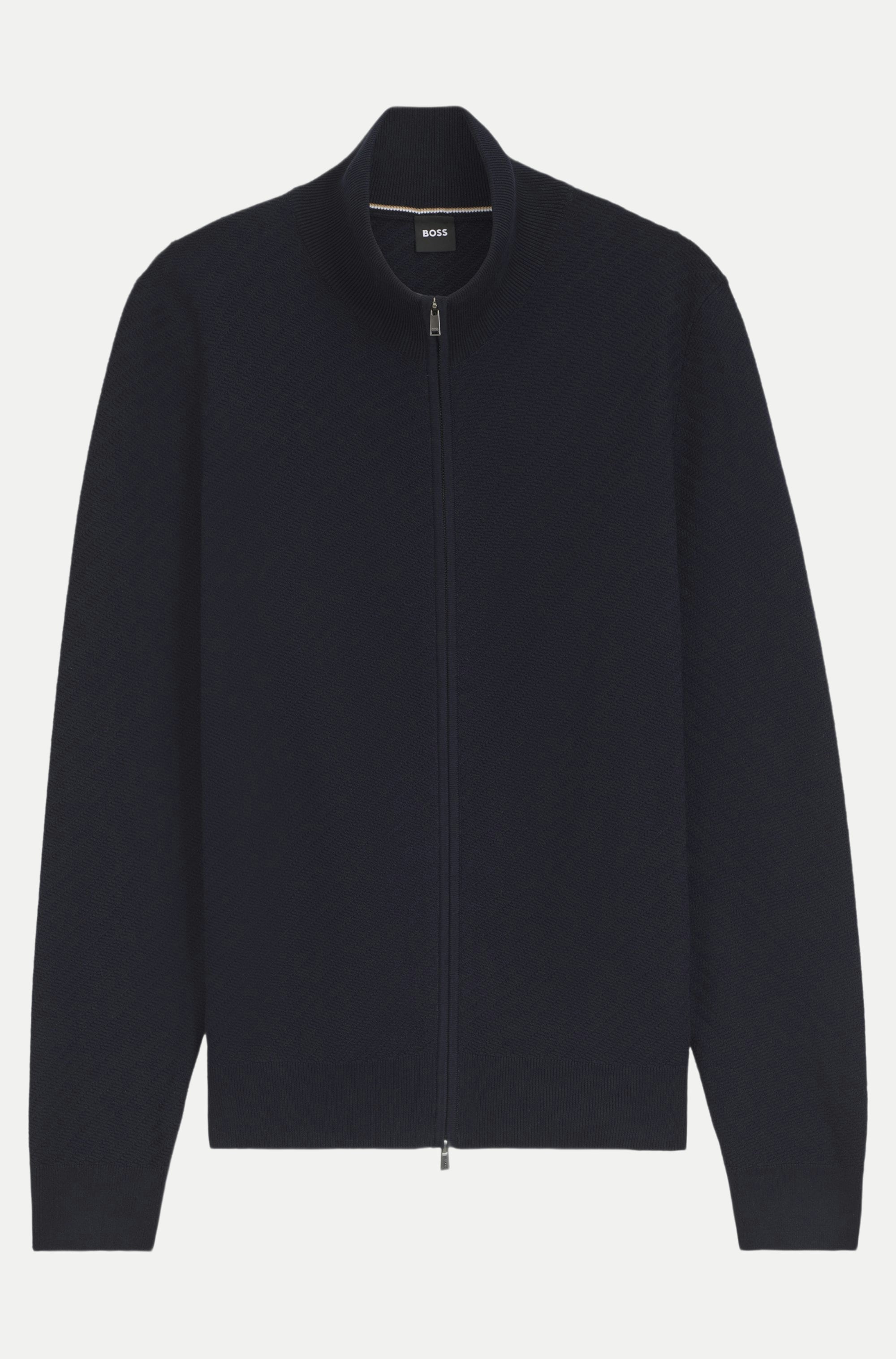 Black Strickjacke mit diagonaler Struktur Schwarz L