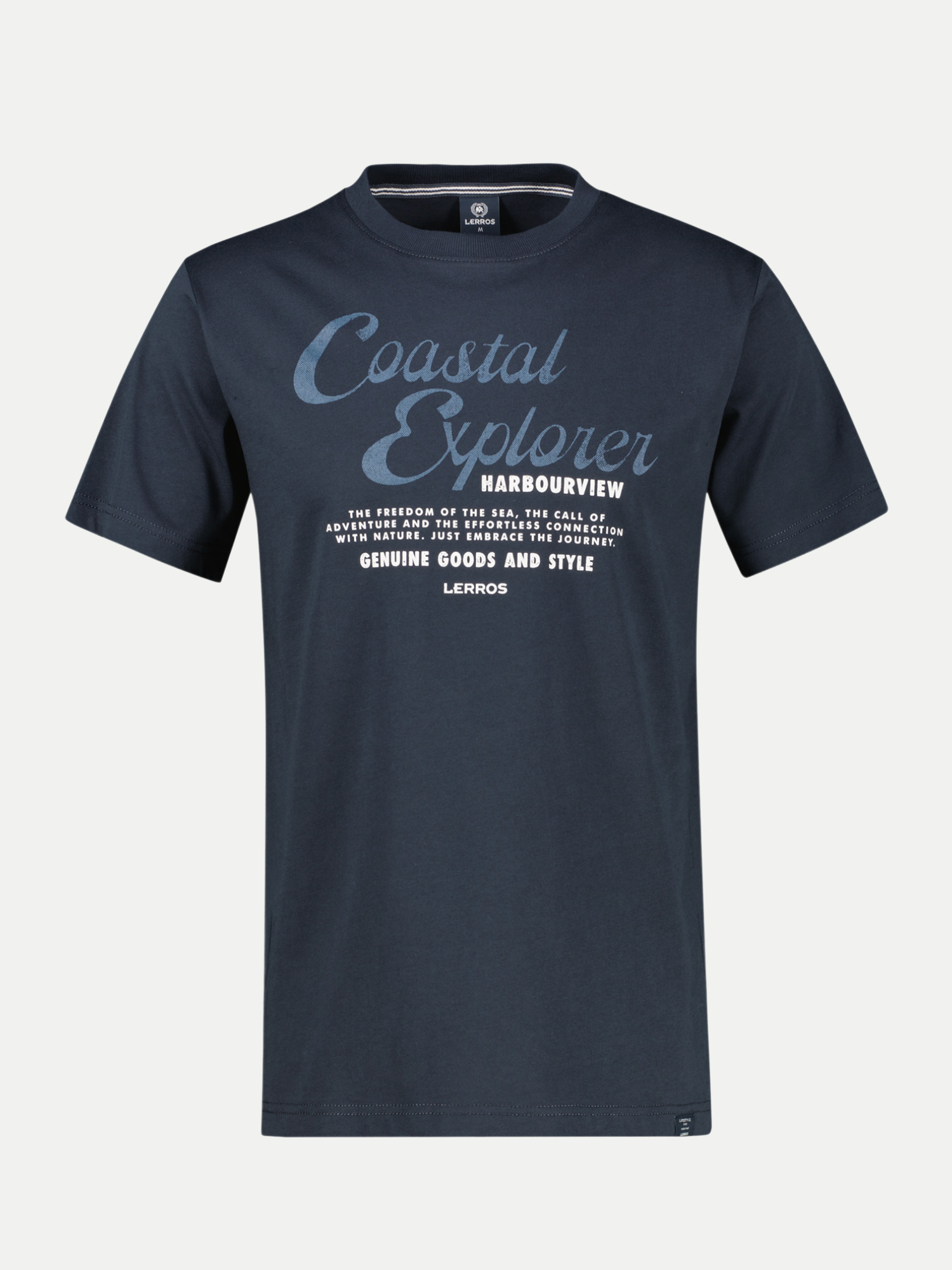 Lerros T-Shirt Serafino Blau L