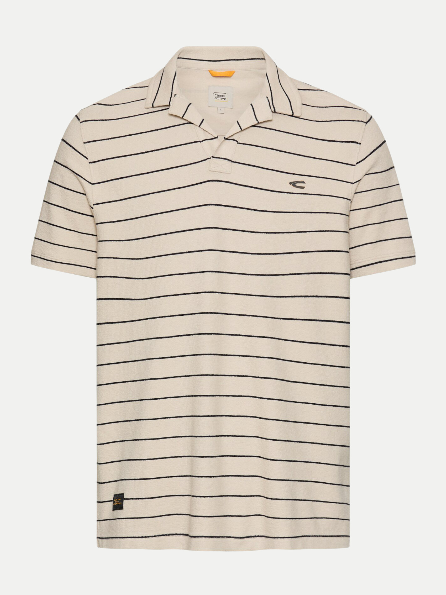 Gestreiftes Poloshirt Beige 3XL