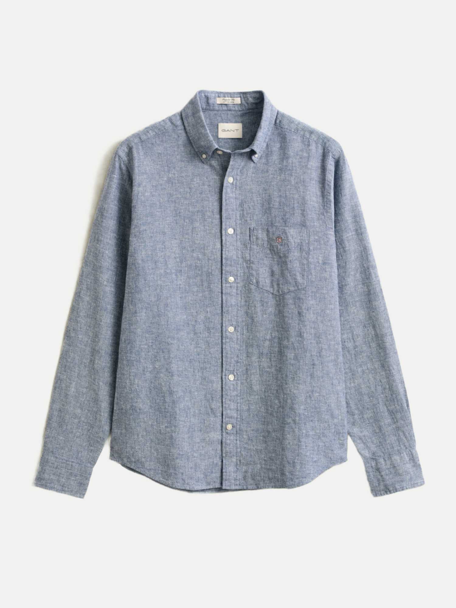 Gant Leinenhemd Regular-Fit Blau L