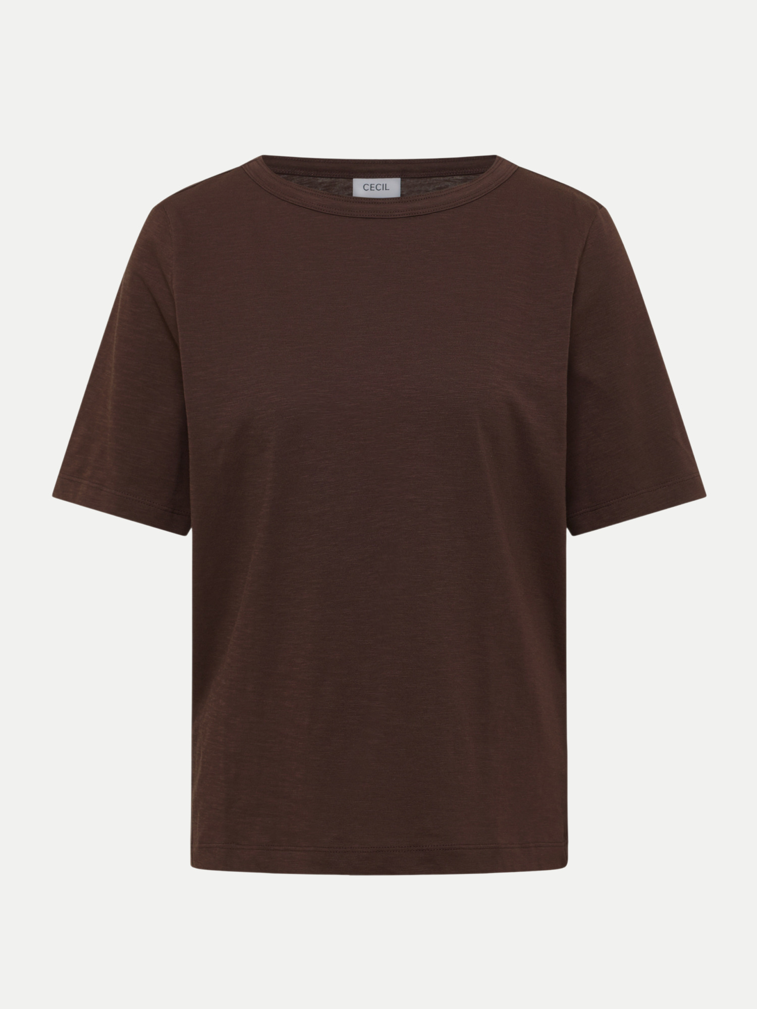 Cecil T-Shirt Slubyarn Braun L