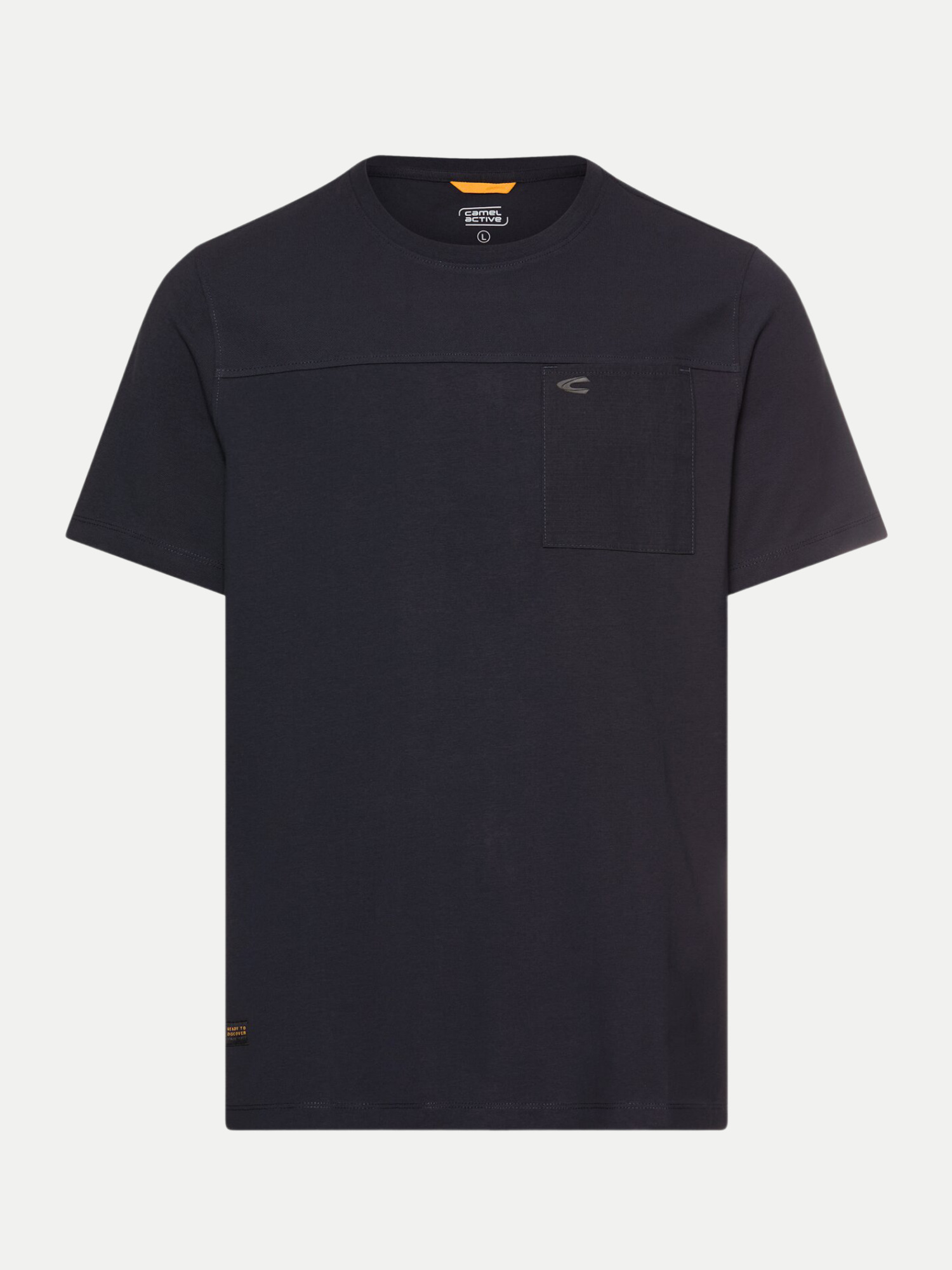 Regular-Fit T-Shirt mit Brusttasche Schwarz L