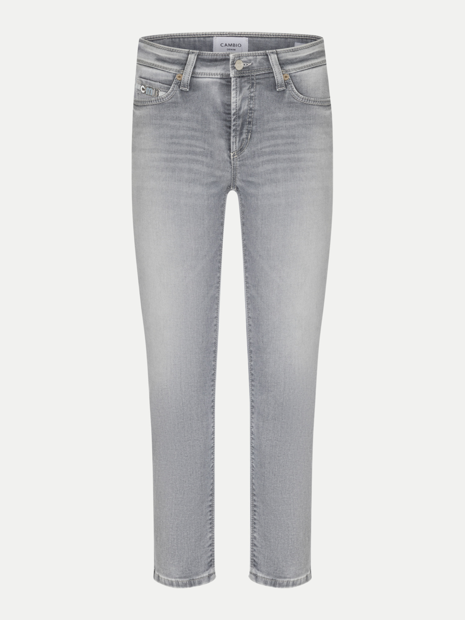 Slim-Fit Jeans Piper Short Grau 46/27