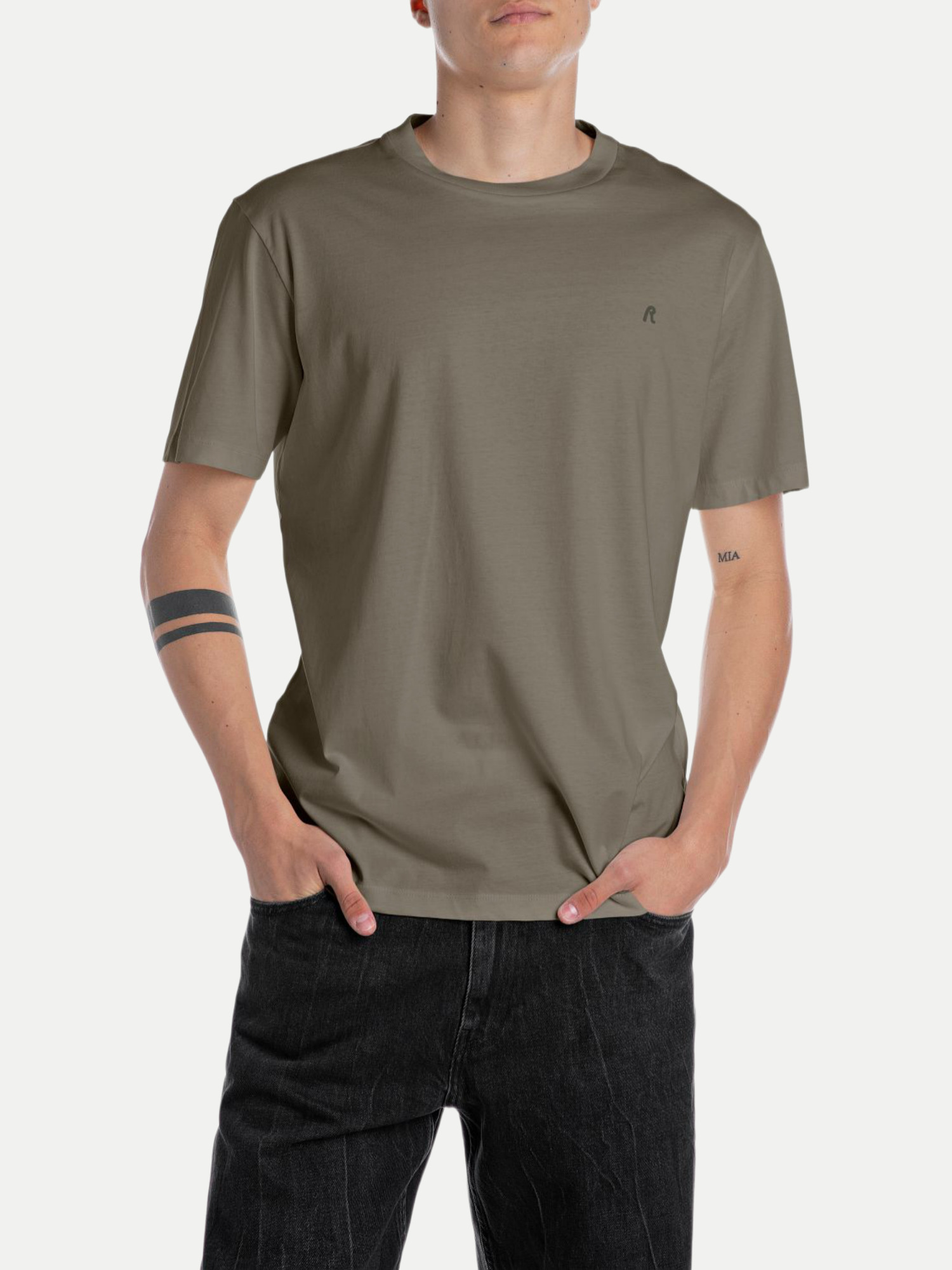Replay Basic T-Shirt Grau S