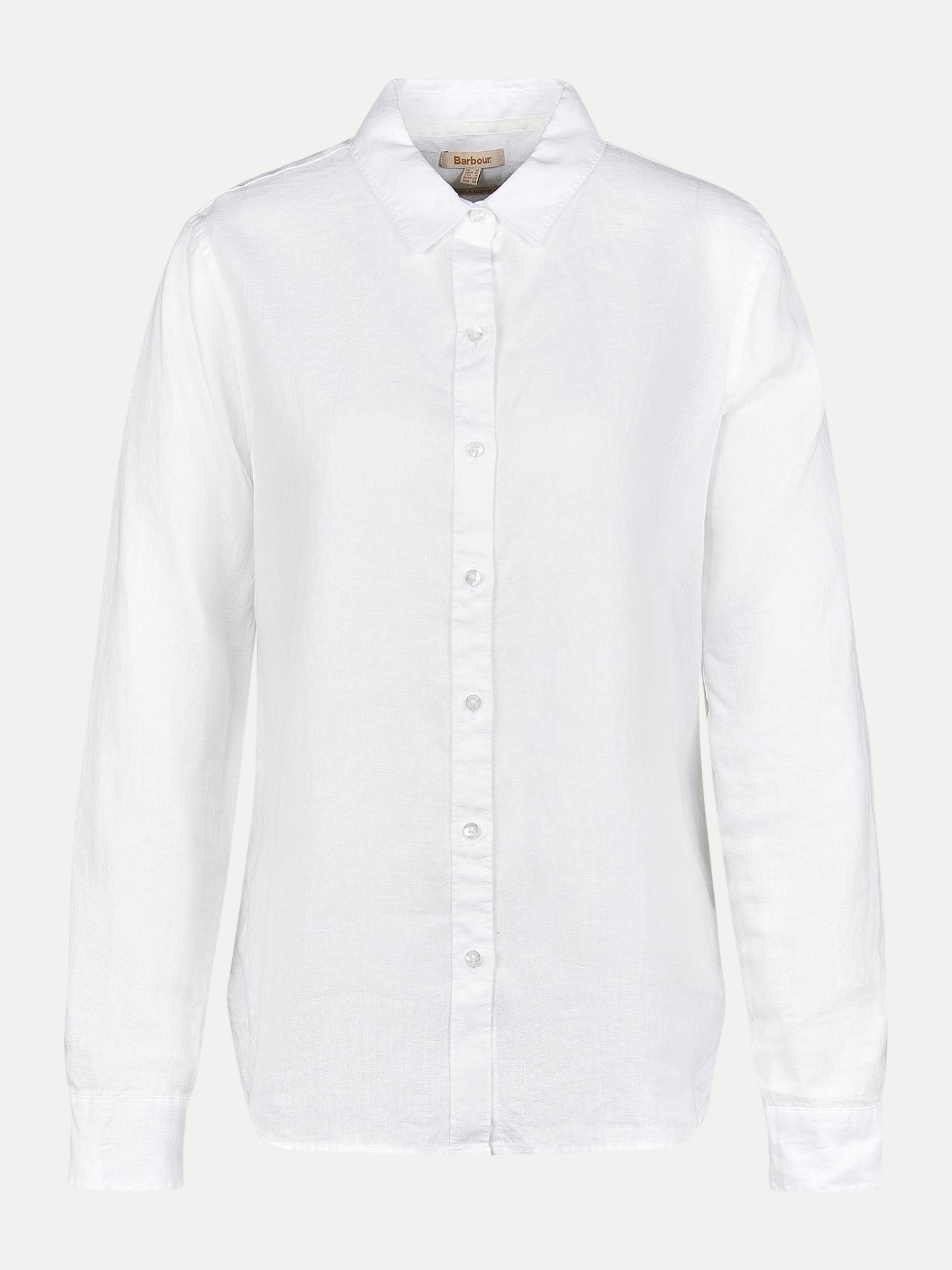 Barbour Leinenbluse Marine Weiß 44