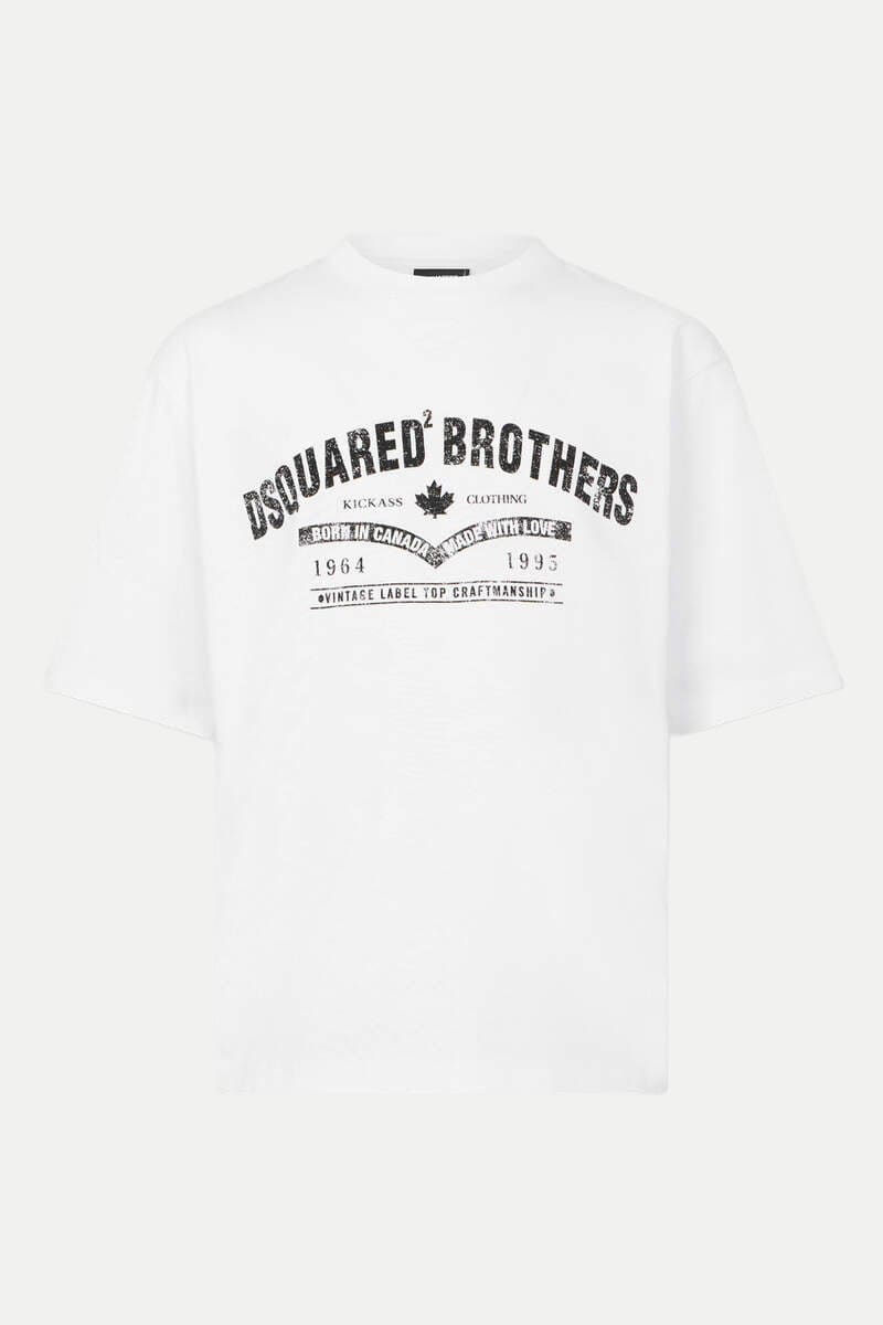 Loose Fit T-shirt mit Logoprint Weiß M