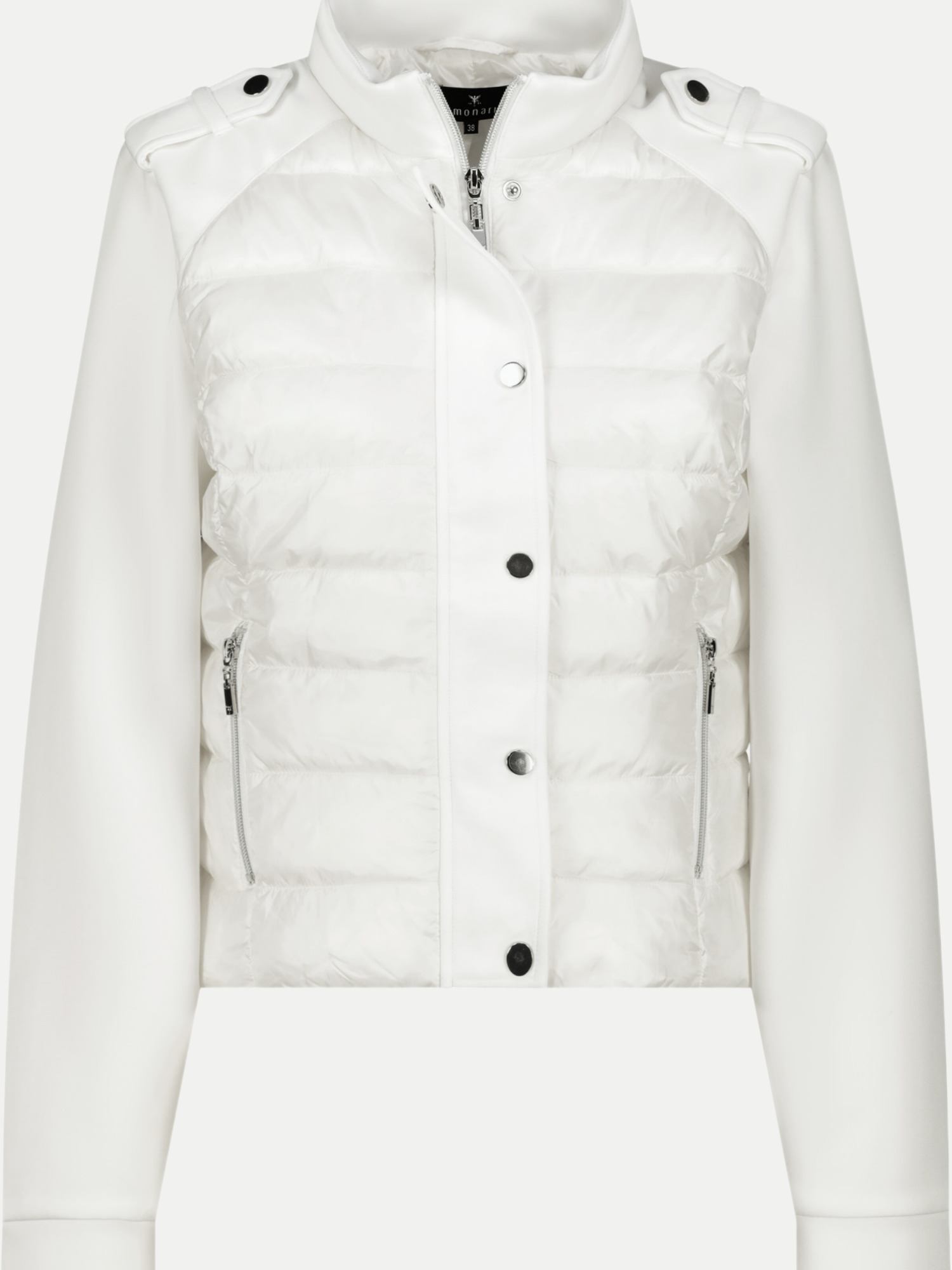 Steppjacke mit Neopren-Details Weiß 44