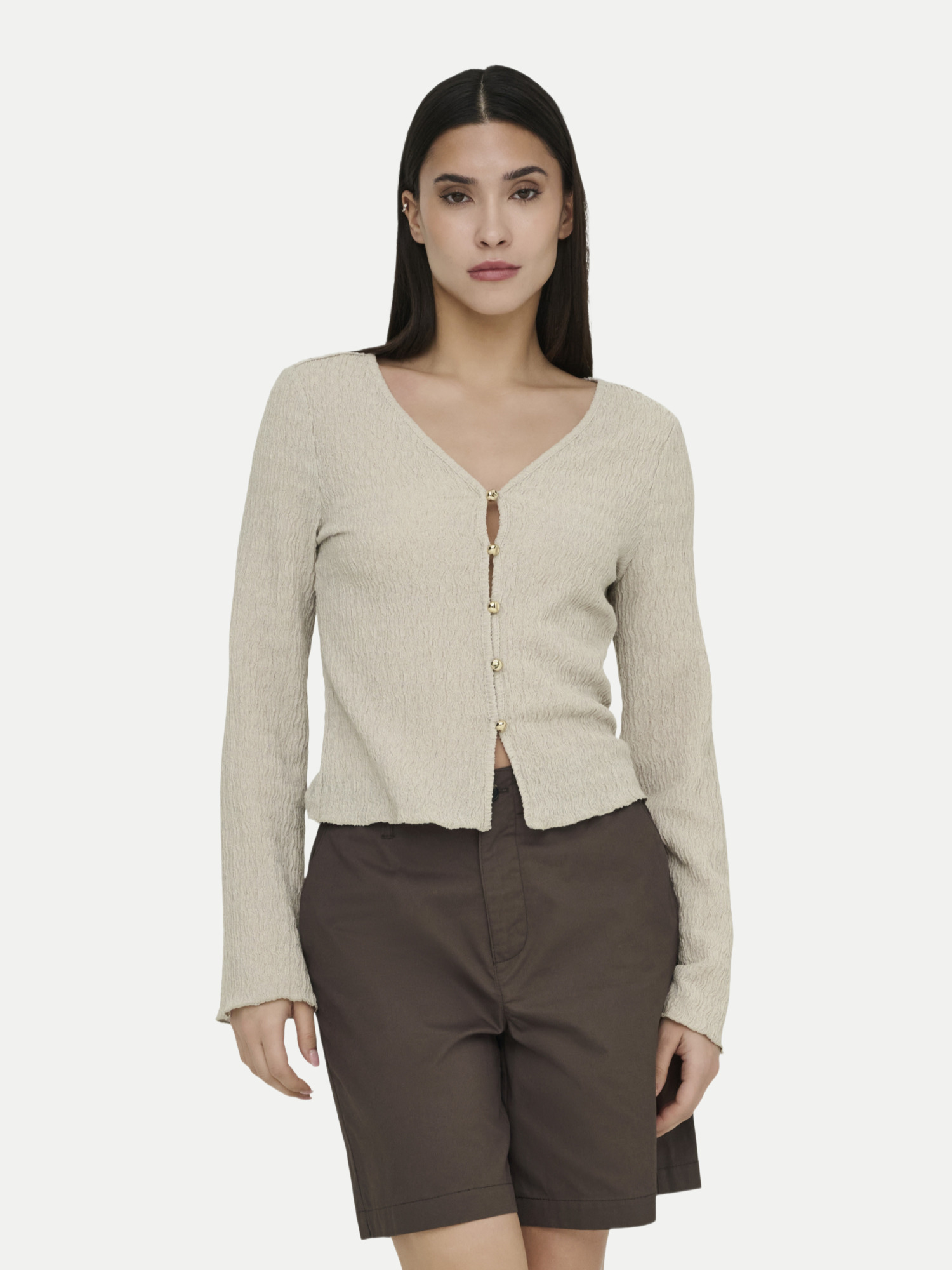 Only Strickjacke Beige L