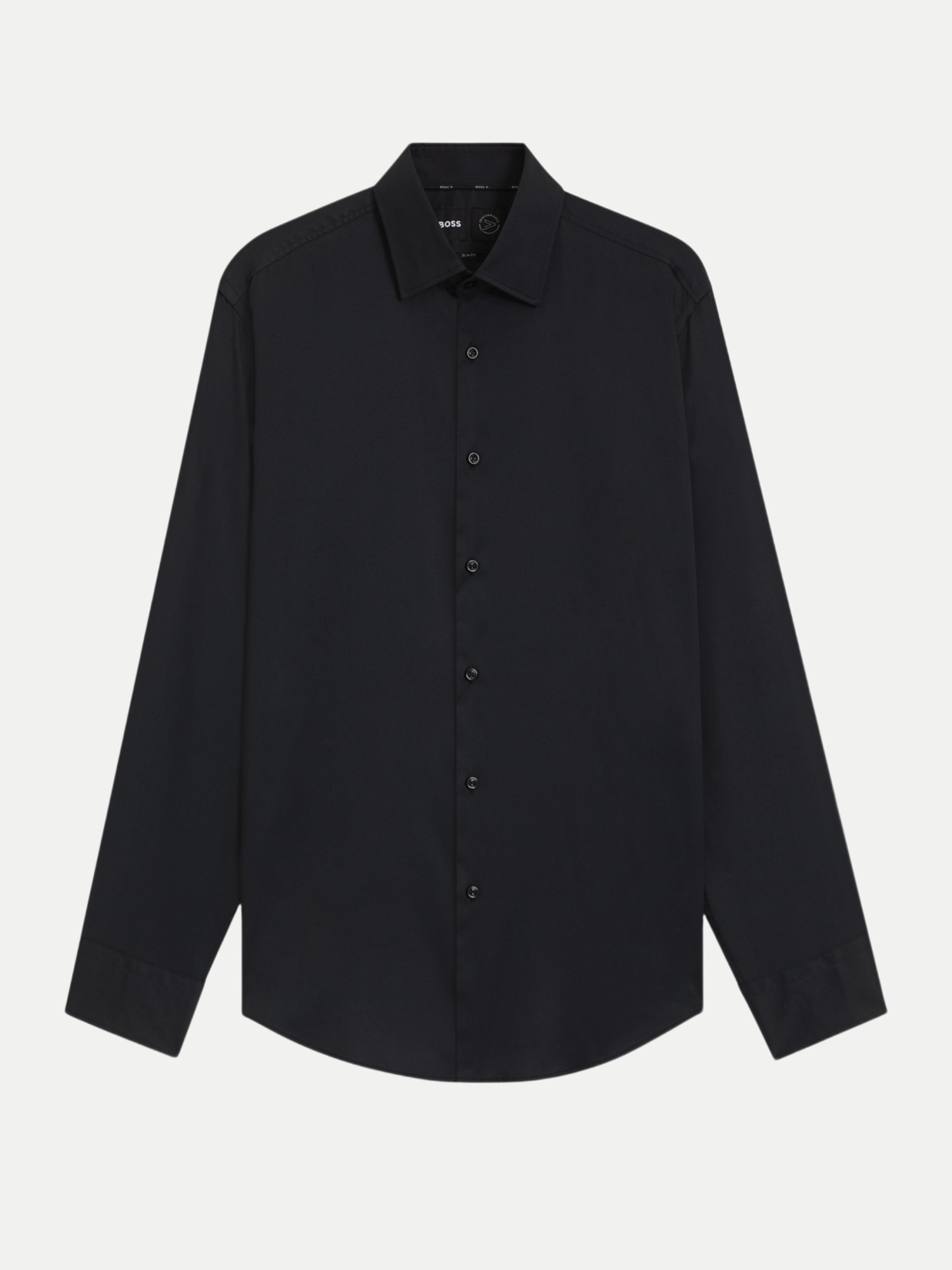 Black Slim-Fit Hemd Hank Schwarz 38