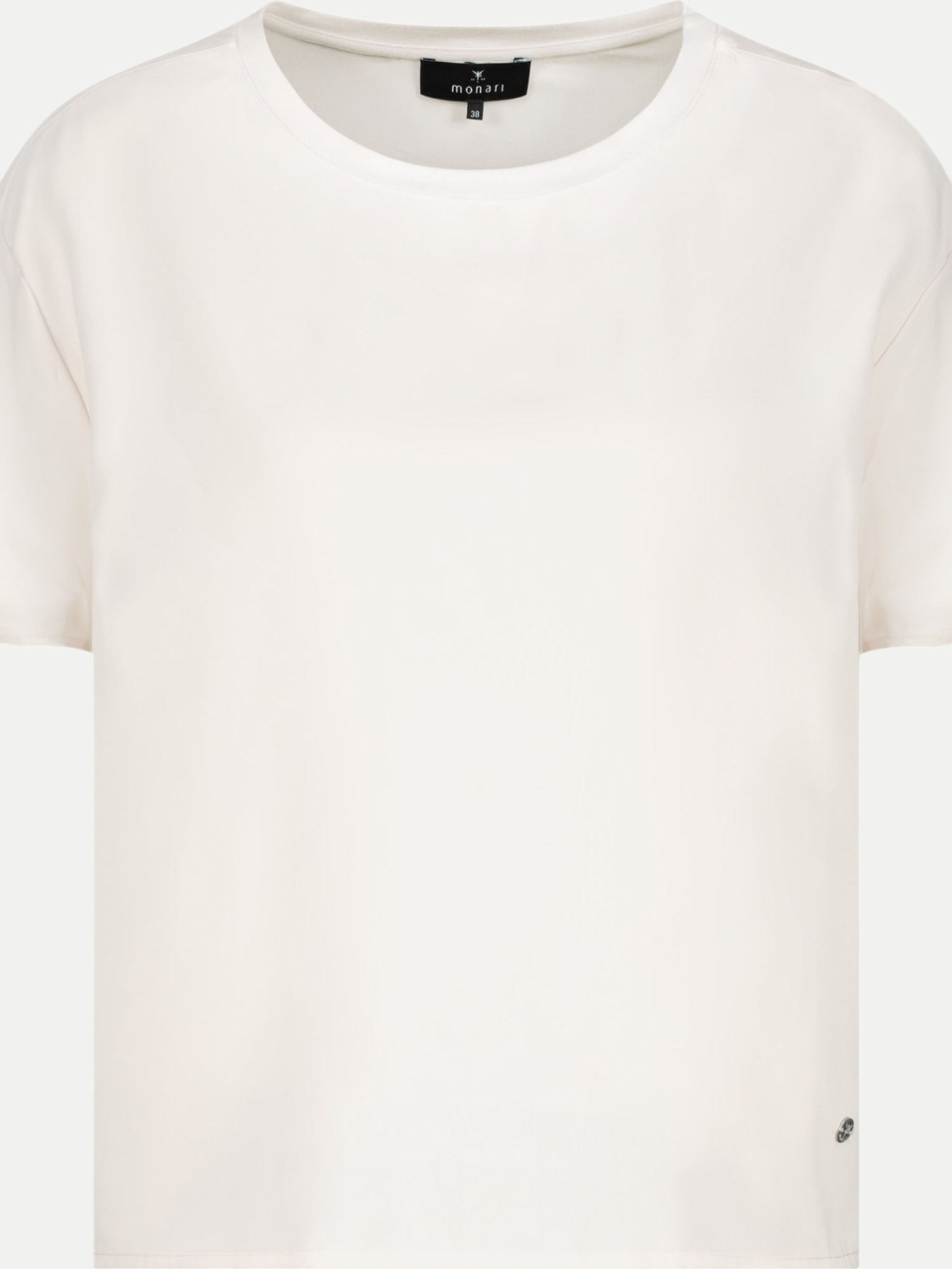 Bluse mit Strassdetails am Ärmel Weiß 36