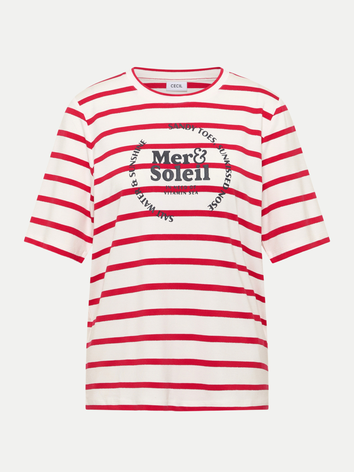 Cecil Jerseyshirt gestreift Rot L