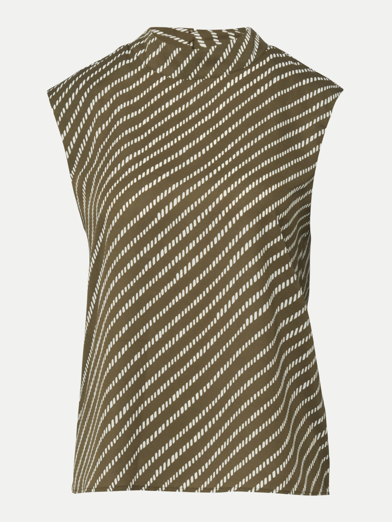 Chiffon-Bluse mit Schulterpolster Braun 36