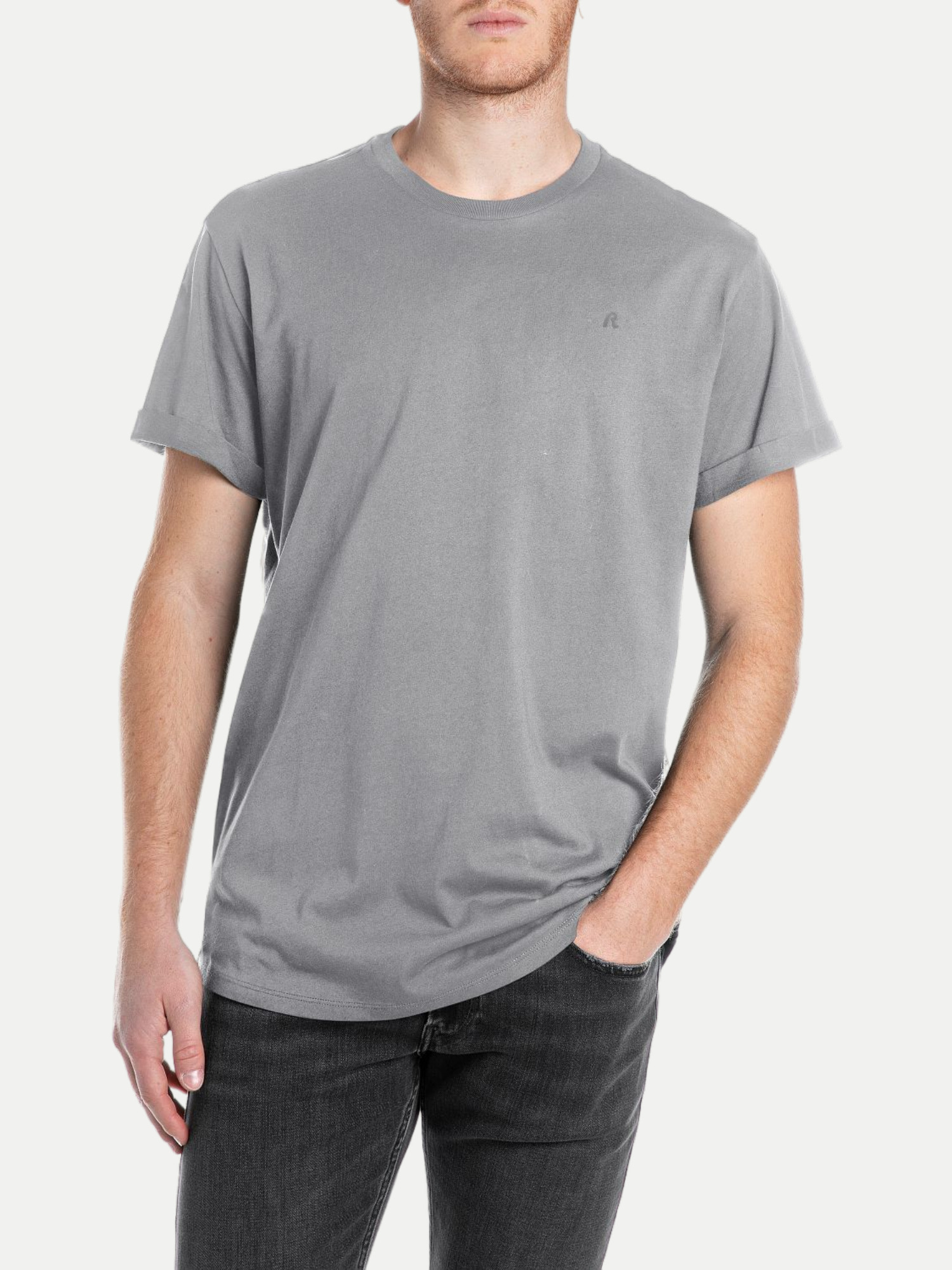 Replay Basic T-Shirt Grau 3XL