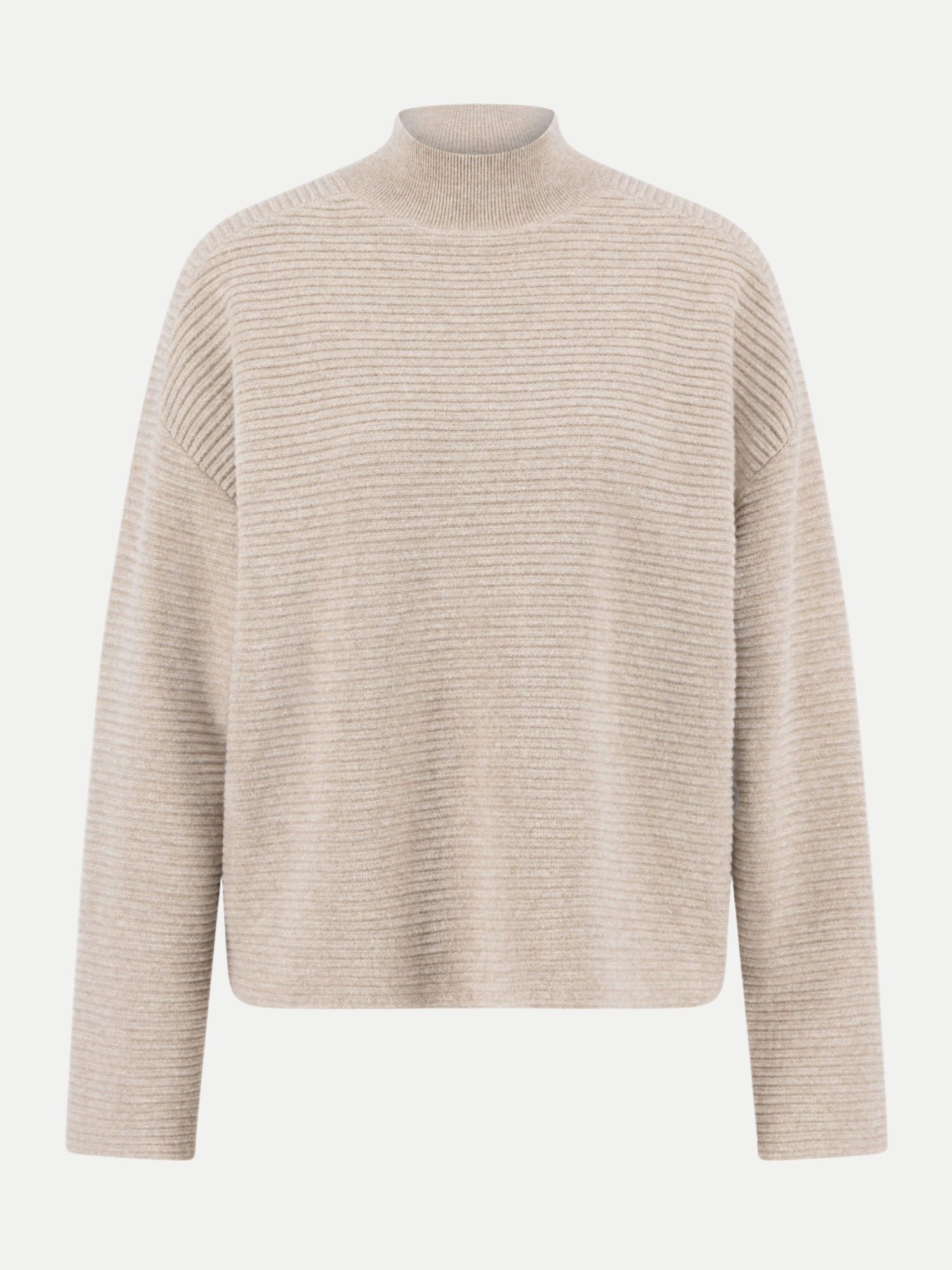 Casual-Fit Pullover mit Struktur Beige L