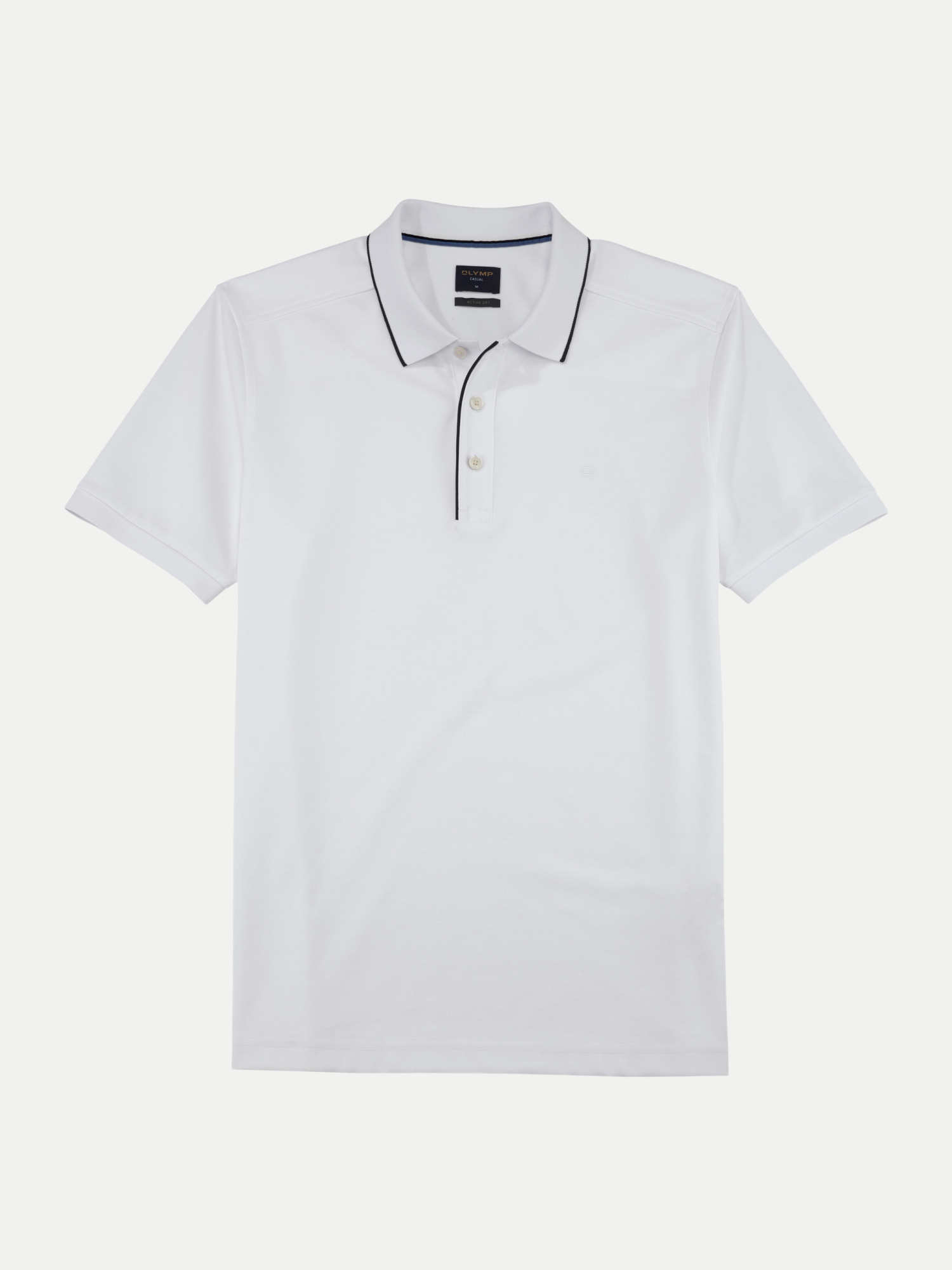 Poloshirt mit Kontrast-Detail Weiß L