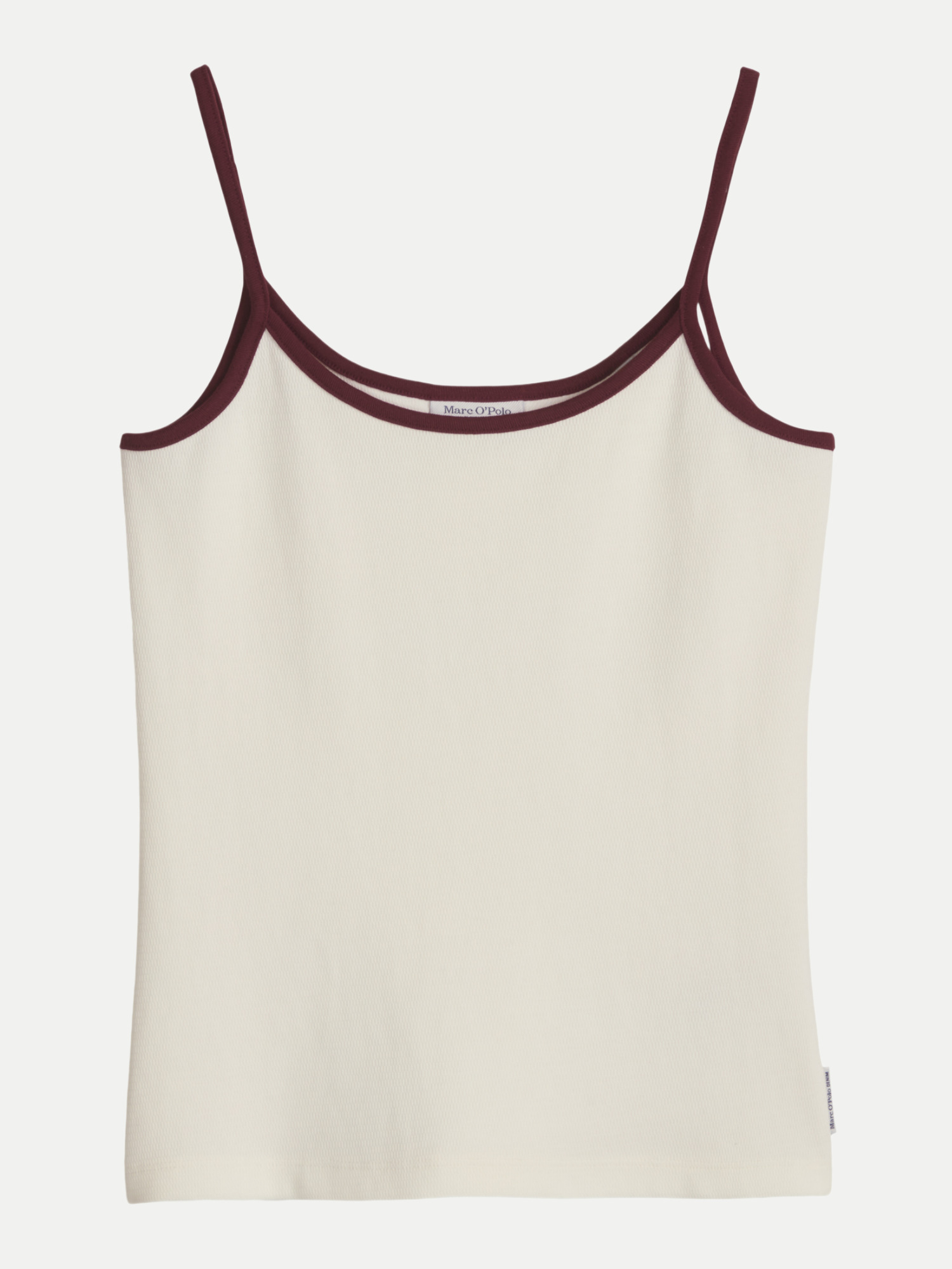 Marc O' Polo Strap Top, C-Neck, Contrast Binding Weiß S