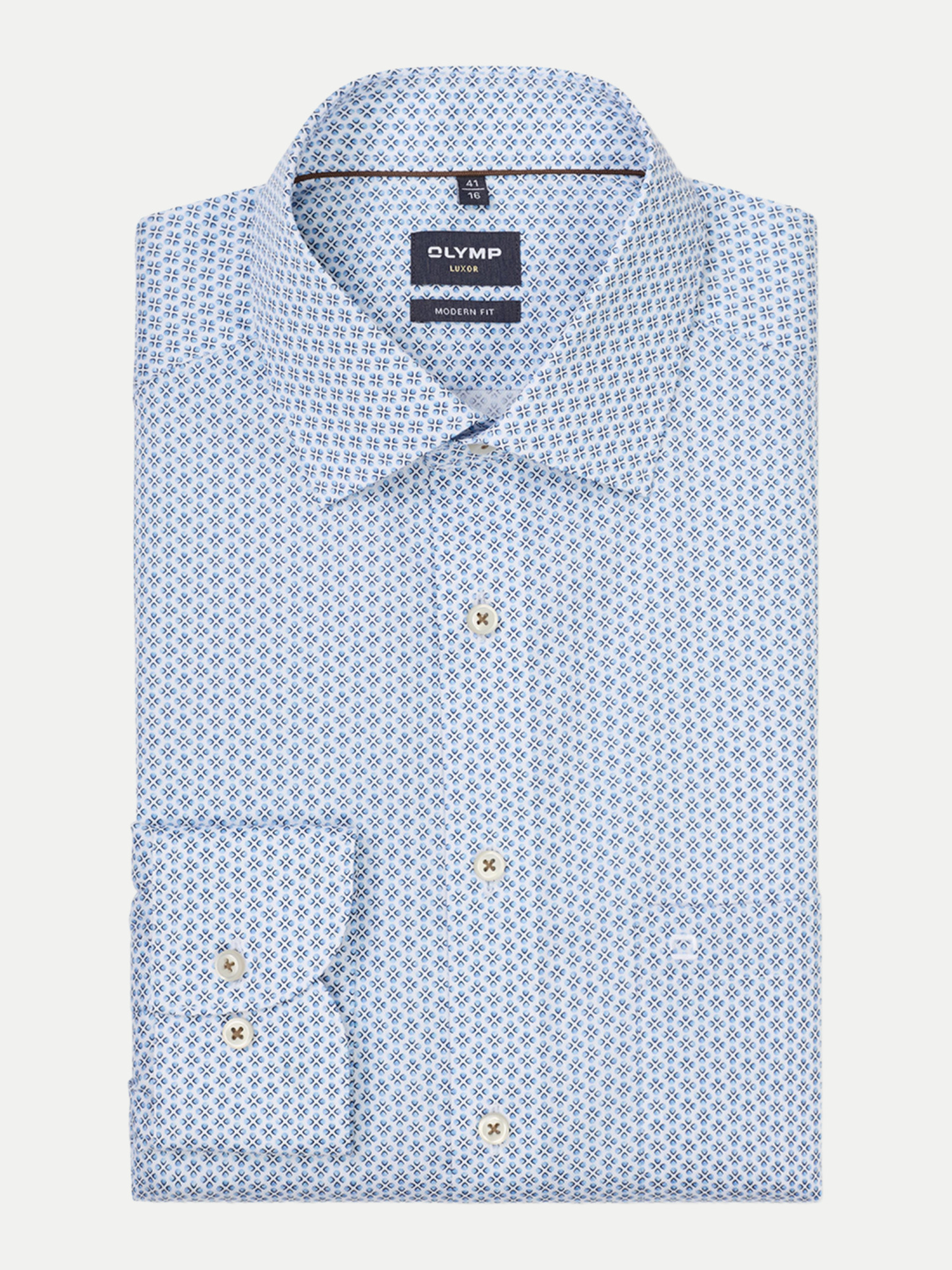 Olymp Modern-Fit Hemd Luxor Blau 44